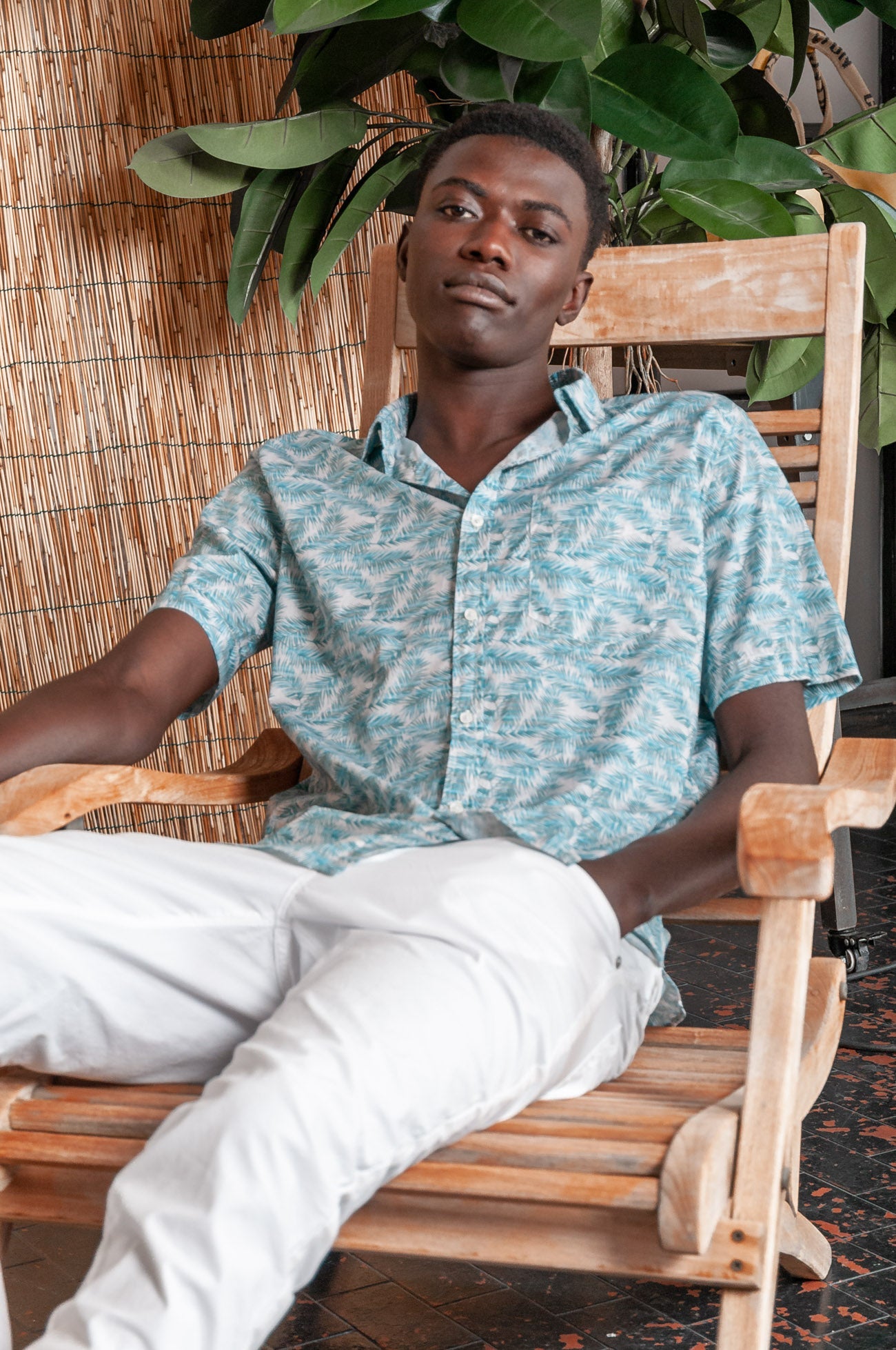 Unisex Voile Shirt in Cycas Print - Shirts