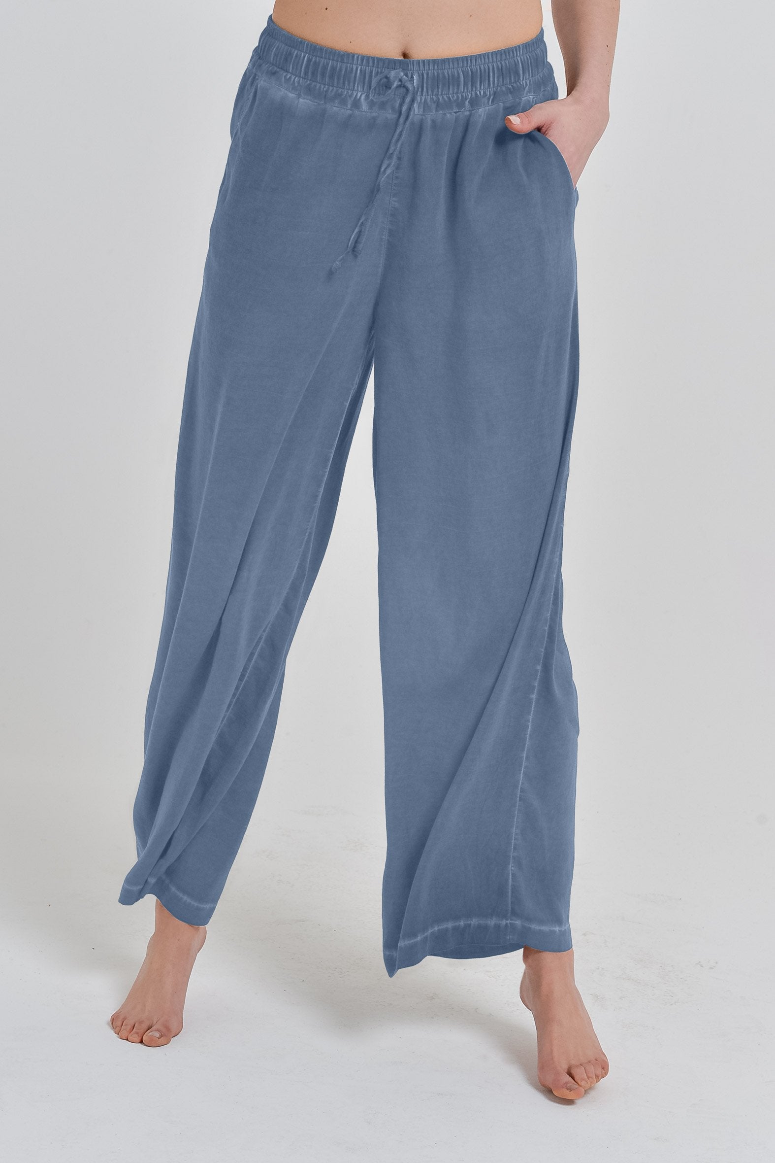 Viscose Billow Slacks - Jeans - Pants