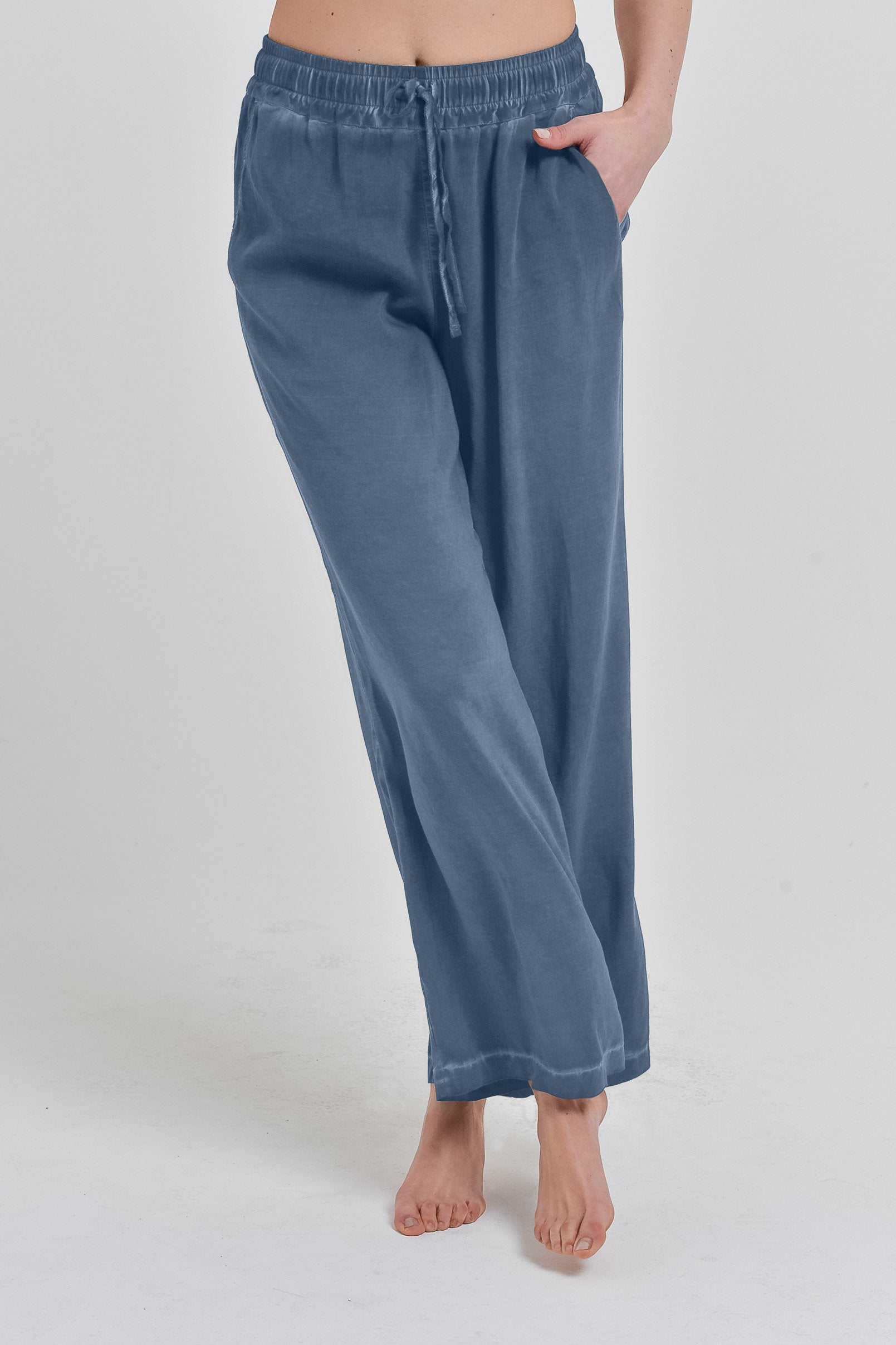 Viscose Billow Slacks - Jeans - Pants