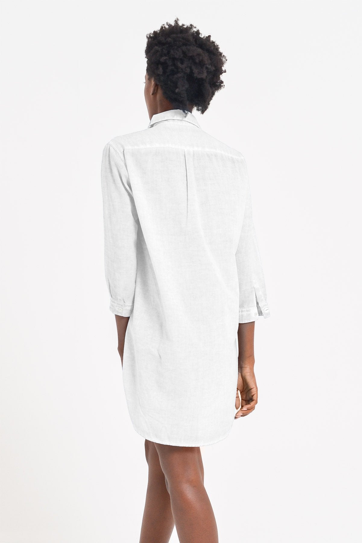 Voile Mini Shirtdress - Bianco - Chemisier