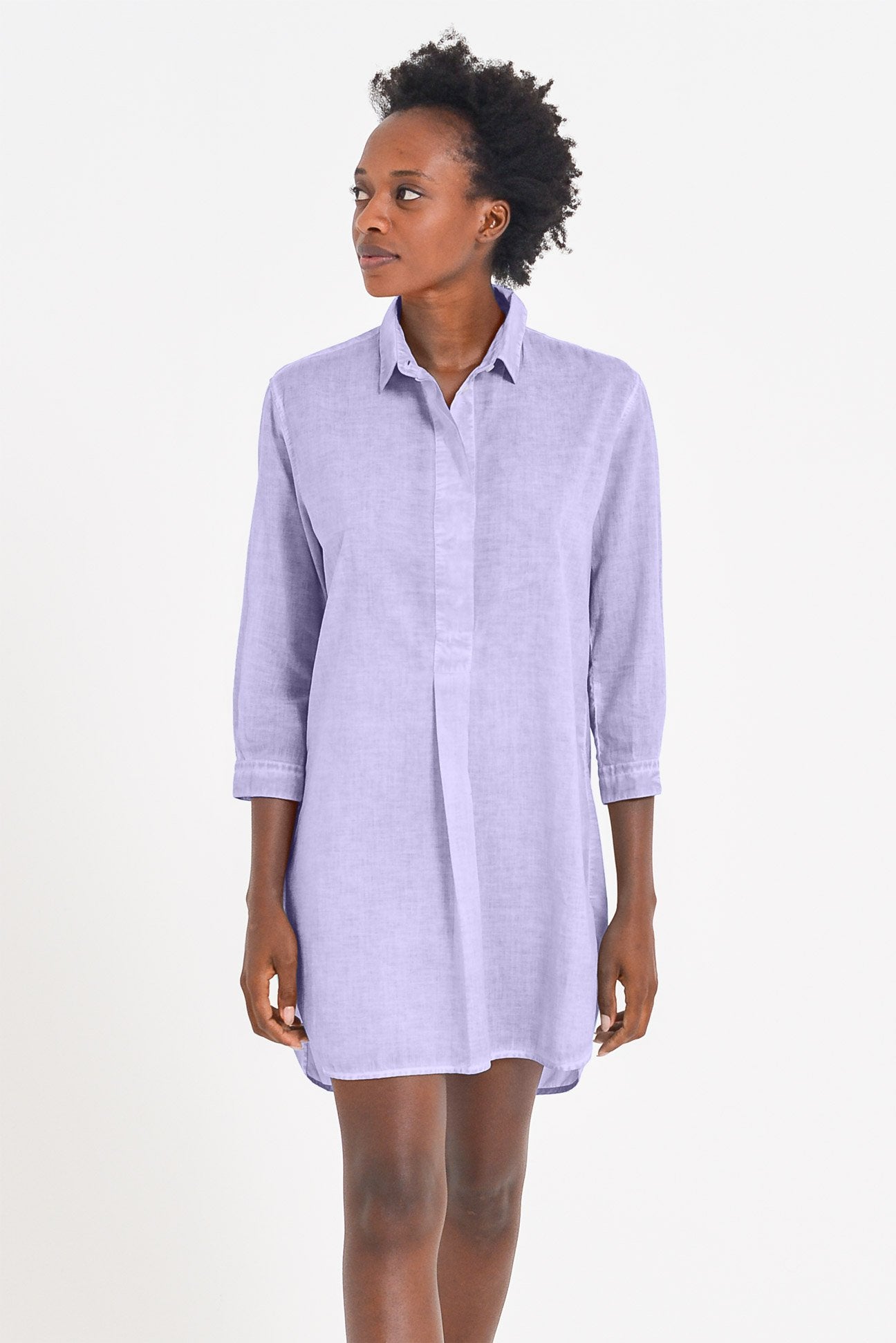 Voile Mini Shirtdress - Glicine - Chemisier