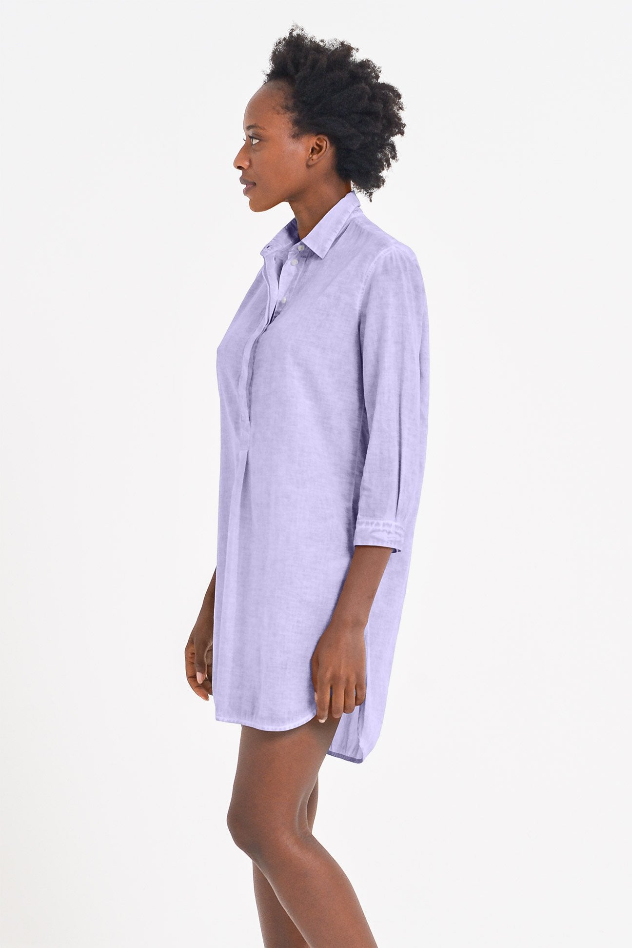 Voile Mini Shirtdress - Glicine - Chemisier