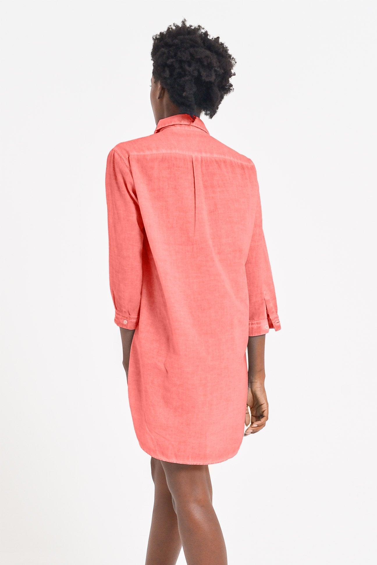 Voile Mini Shirtdress - Hibiscus - Chemisier