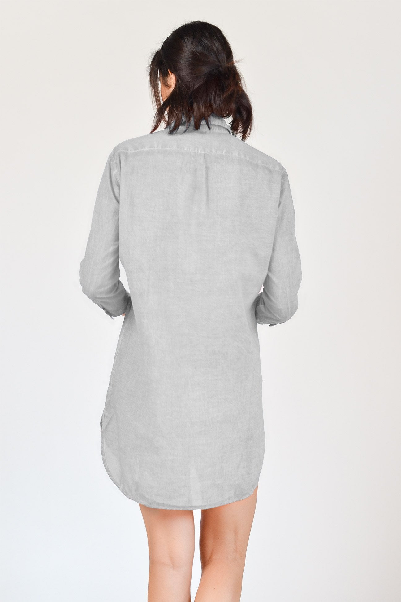 Voile Mini Shirtdress - Marmo - Chemisier