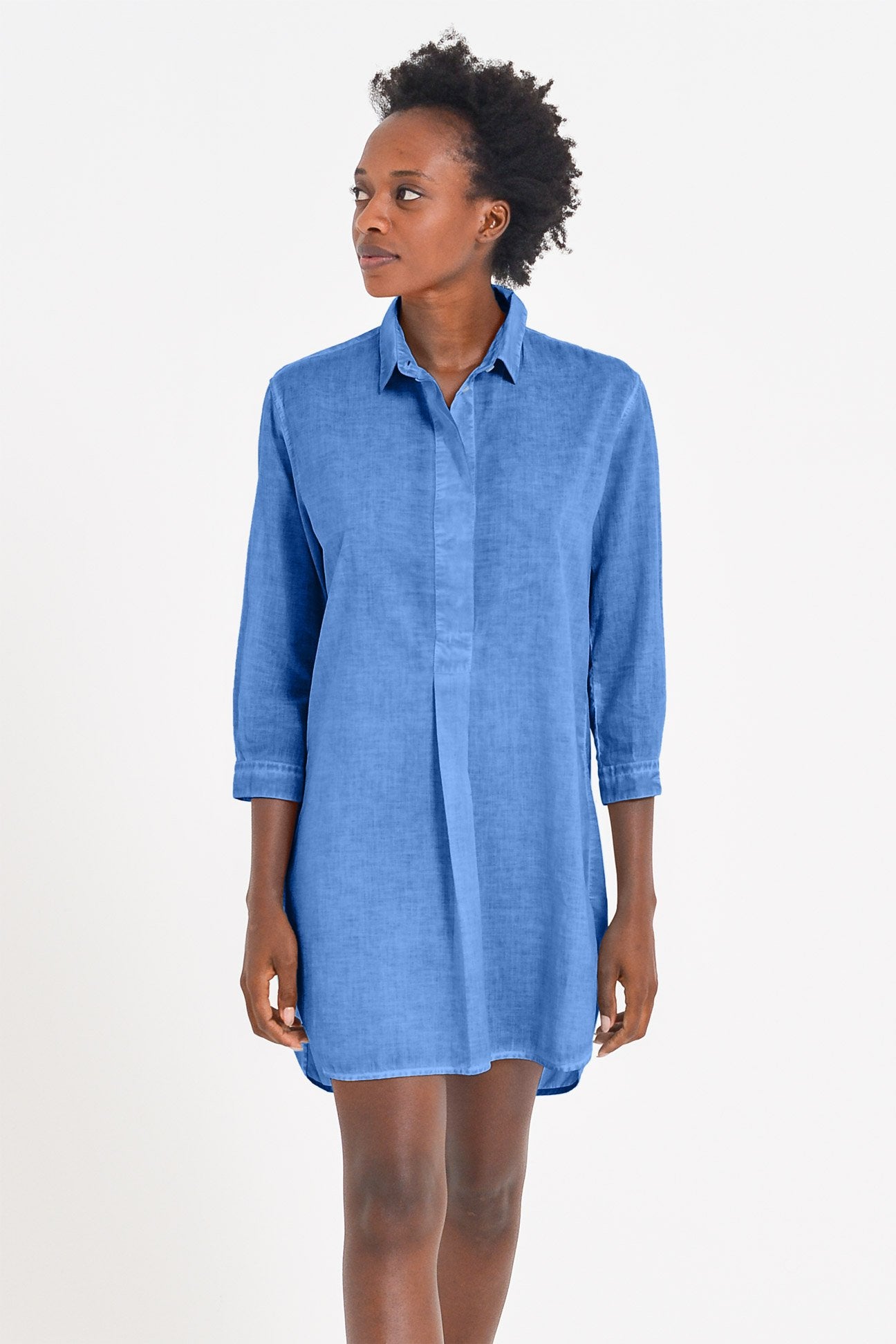 Voile Mini Shirtdress - Oceano - Chemisier