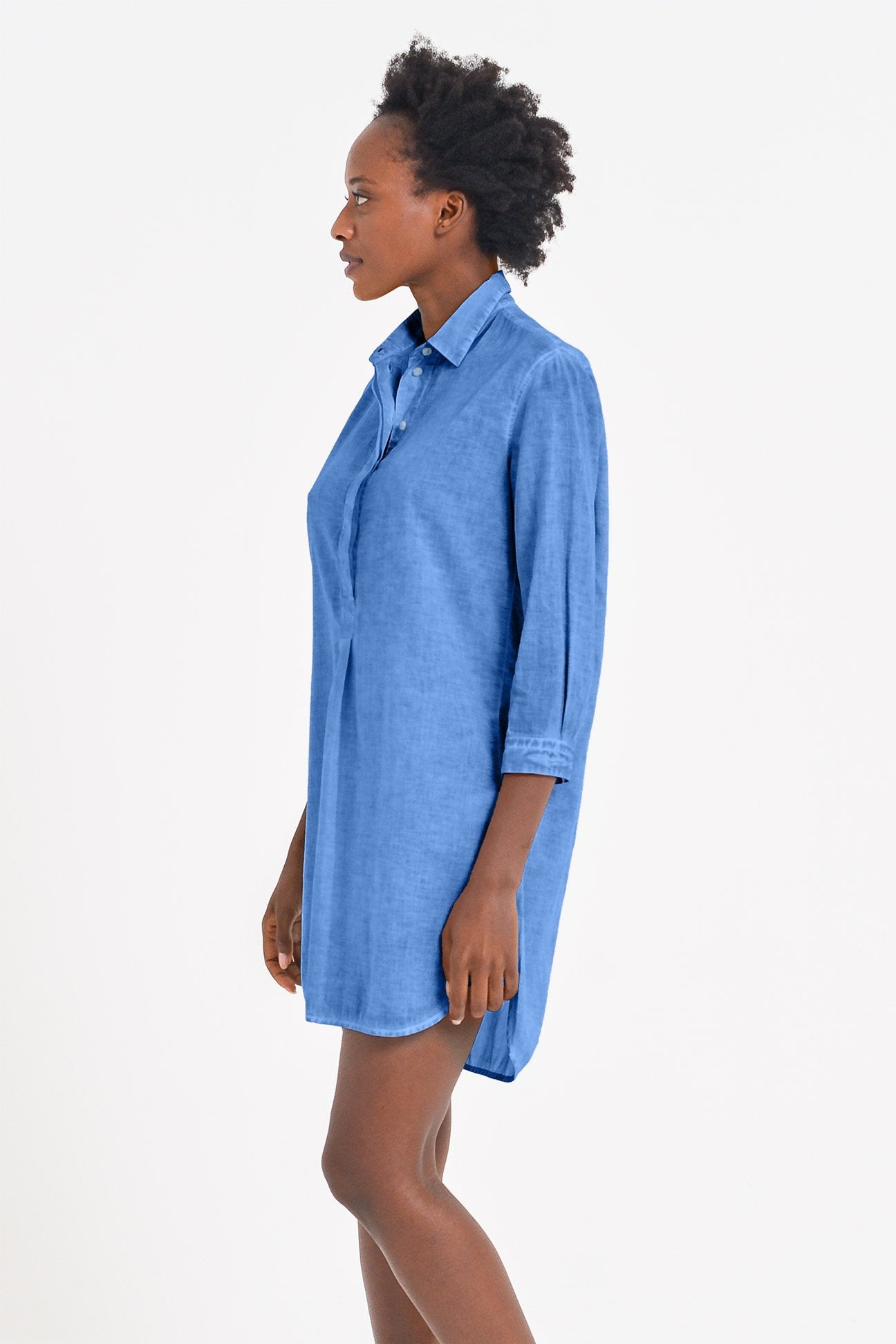 Voile Mini Shirtdress - Oceano - Chemisier