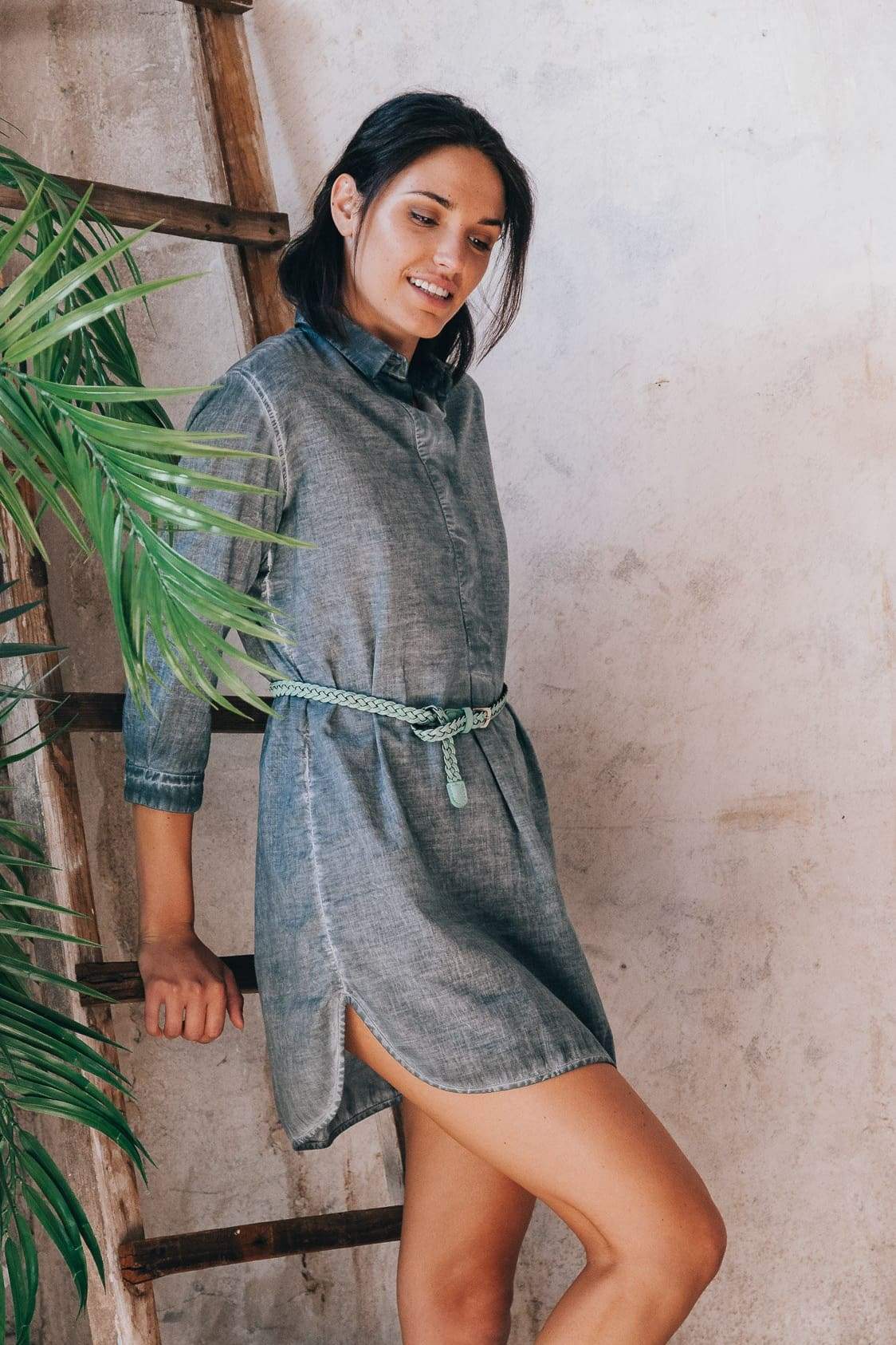 Voile Mini Shirtdress - Pietra - Chemisier