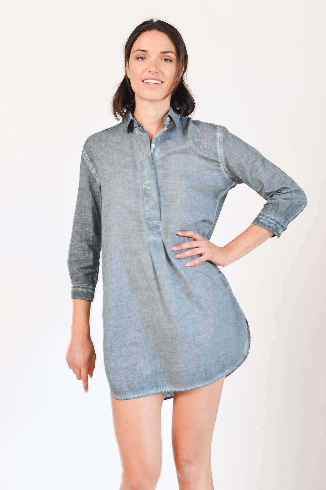 Voile Mini Shirtdress - Pietra - Chemisier