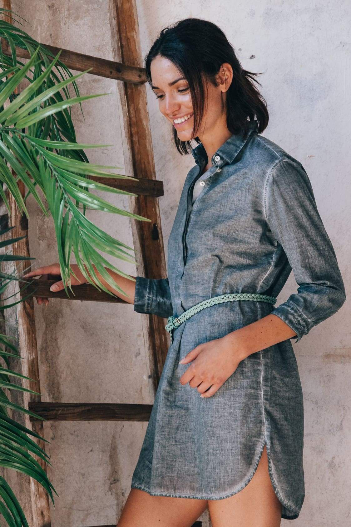 Voile Mini Shirtdress - Pietra - Chemisier