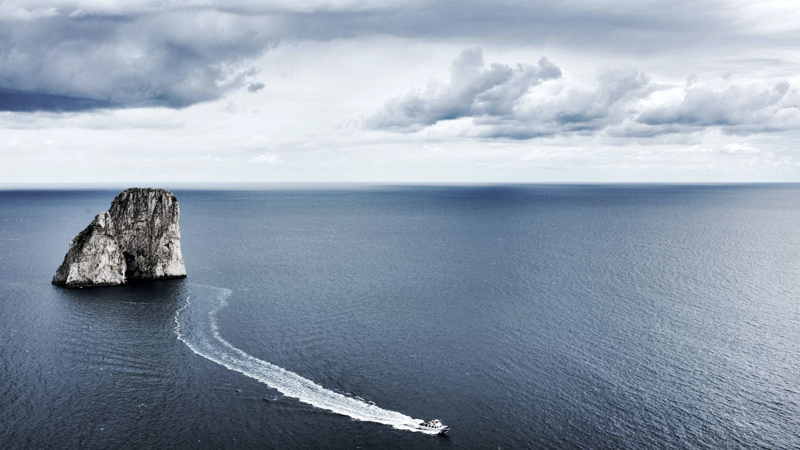 view of the mediterranean sea from the capri island