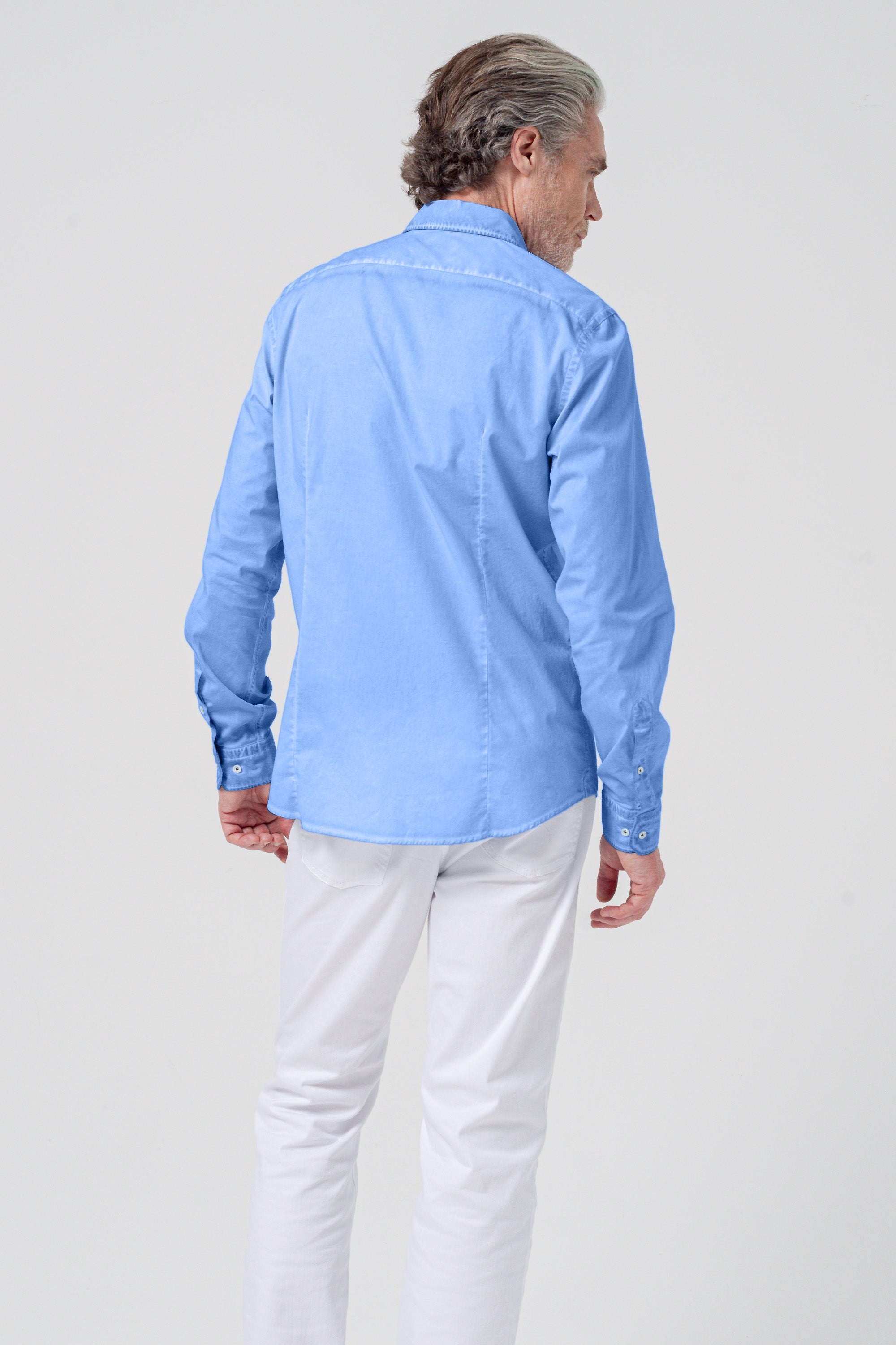 Camicia Popeline Collo Francese - Santorini
