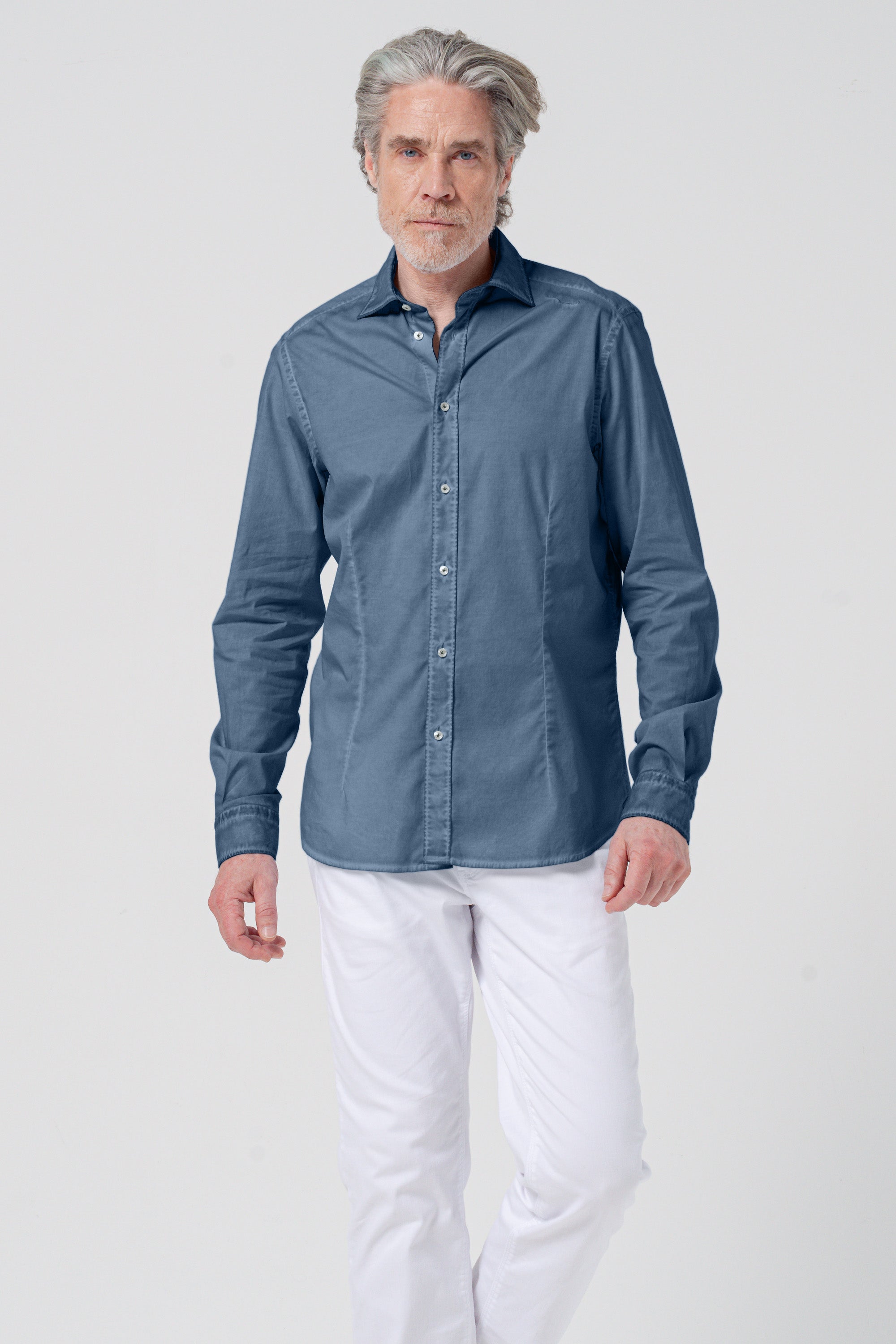 Slim Fit Poplin Shirt - Jeans