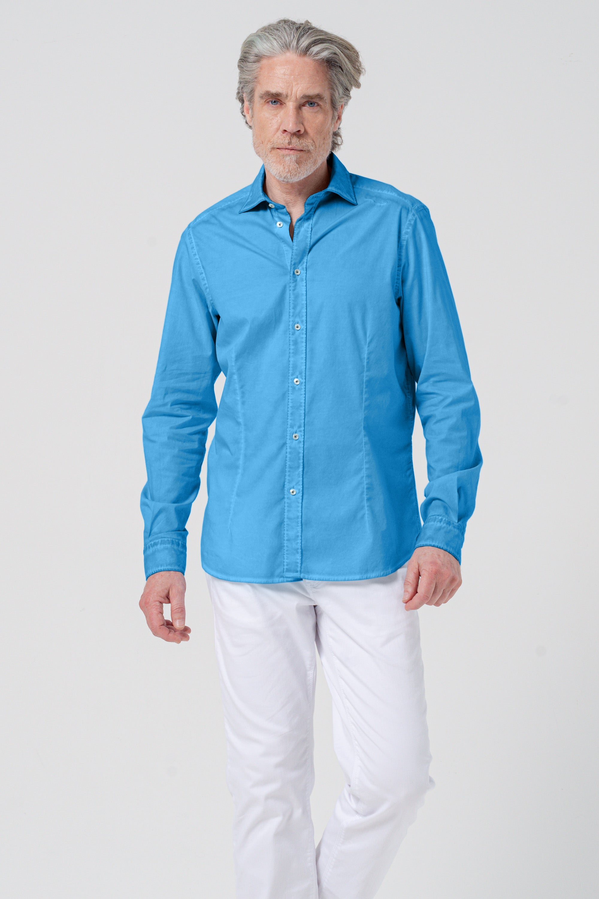 Slim Fit Poplin Shirt in Lavezzi | Ploumanac'h Slim Fit Poplin Shirt in Lavezzi | Ploumanac'h