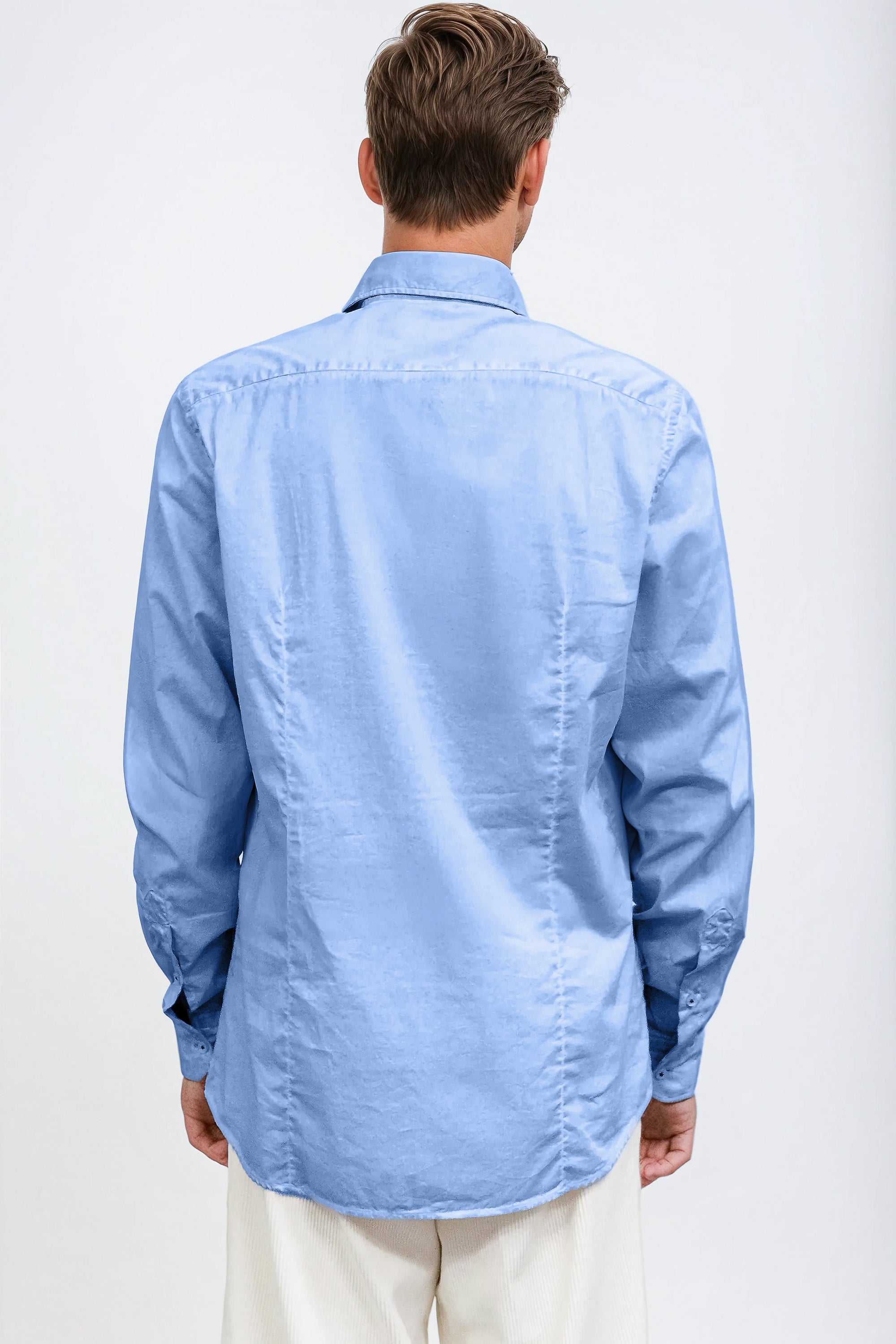 Camicia Popeline Collo Francese - Santorini