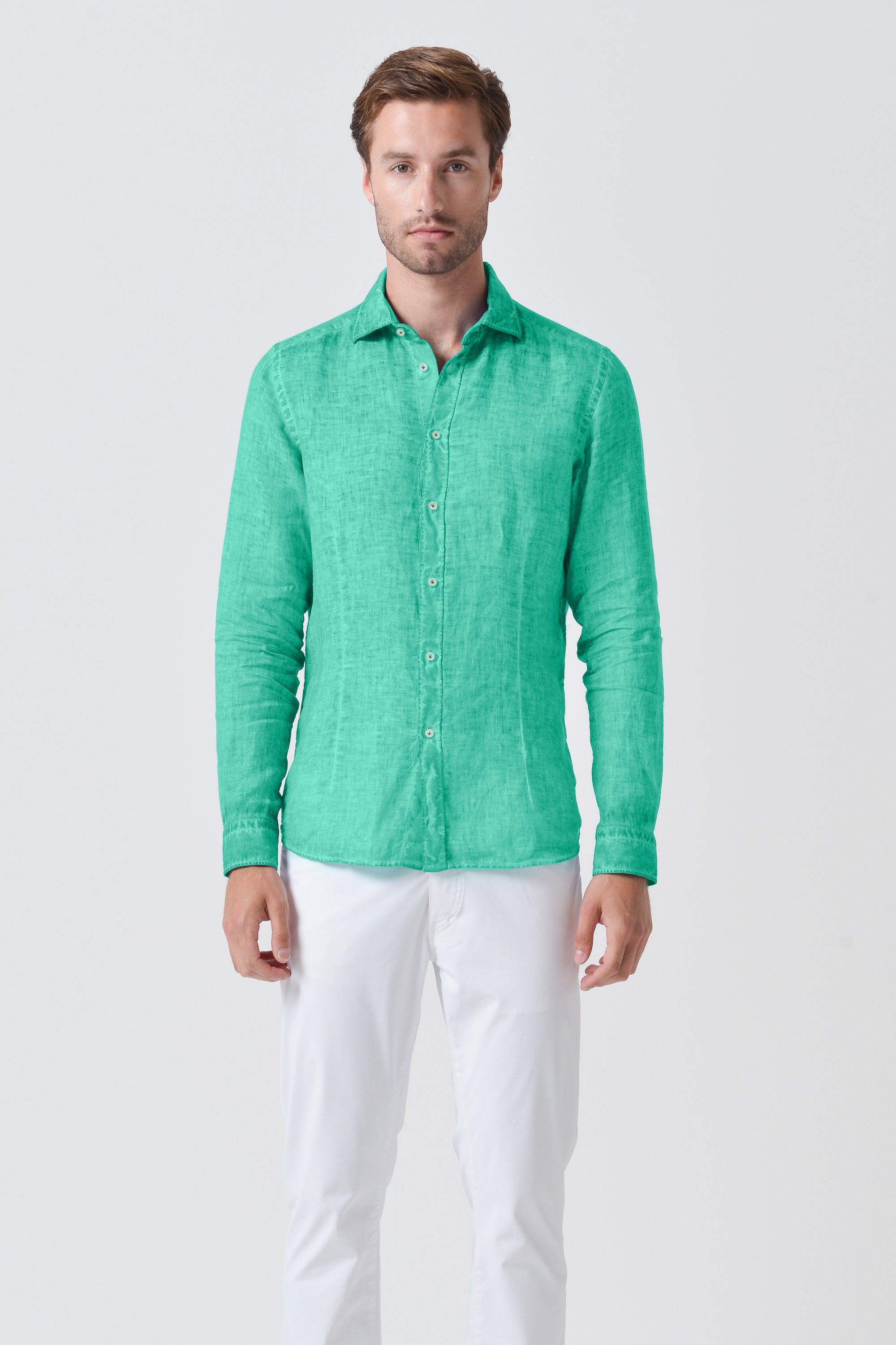 Camicia Slim Lino - Jungle