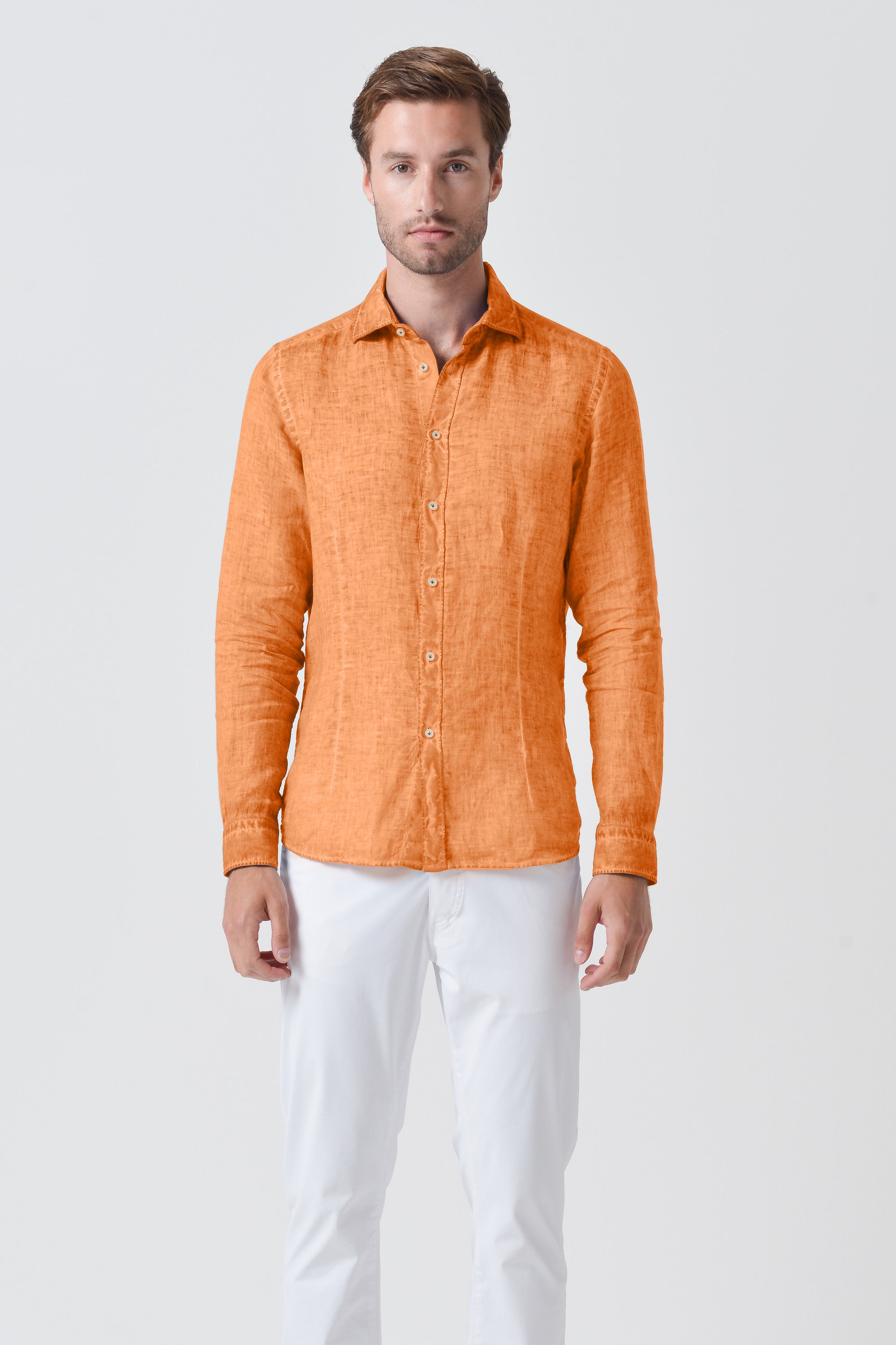 Slim Fit Spread Collar Linen Shirts - Sundance Slim Fit Spread Collar Linen Shirts - Sundance