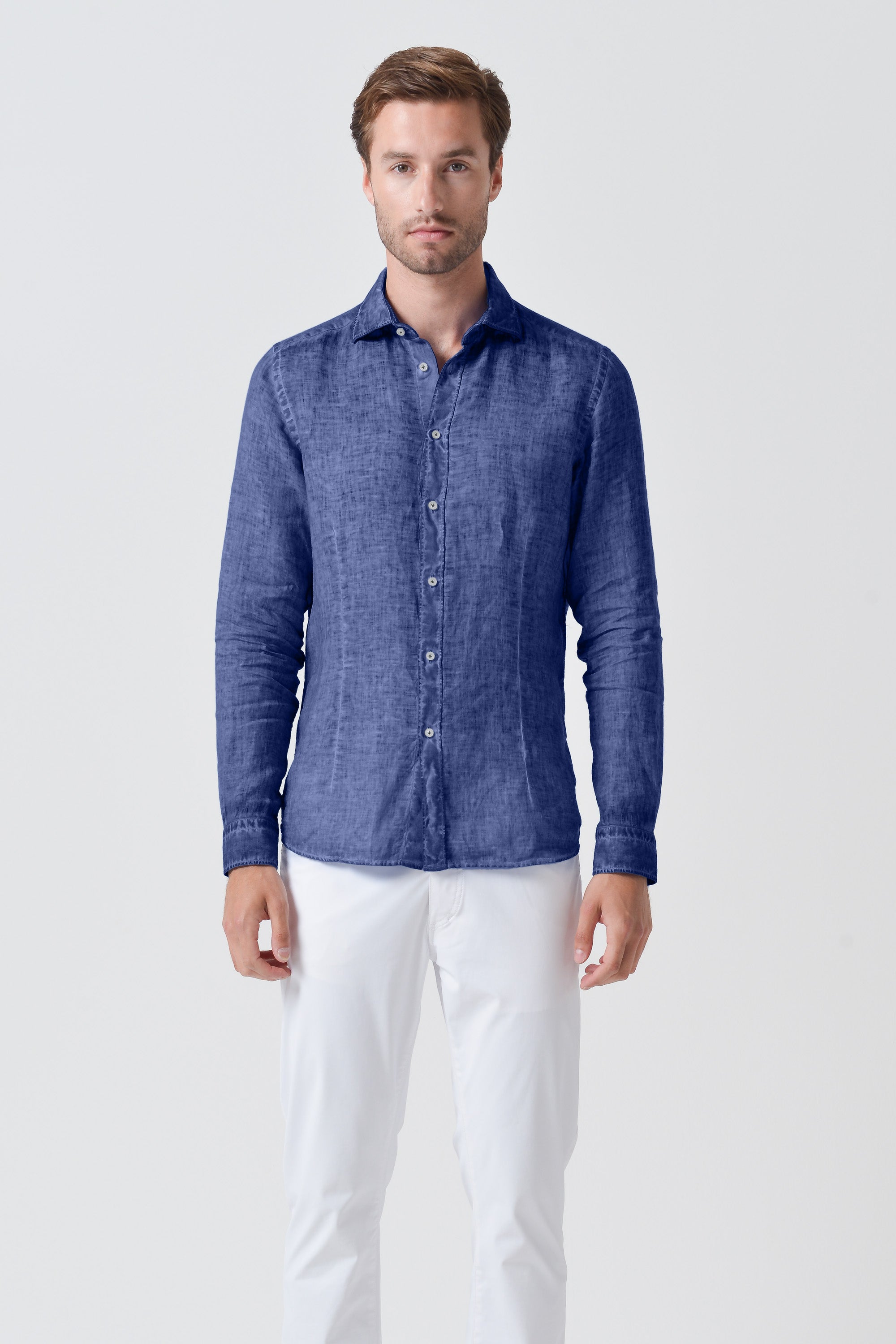 Camicia Slim Lino - Whale