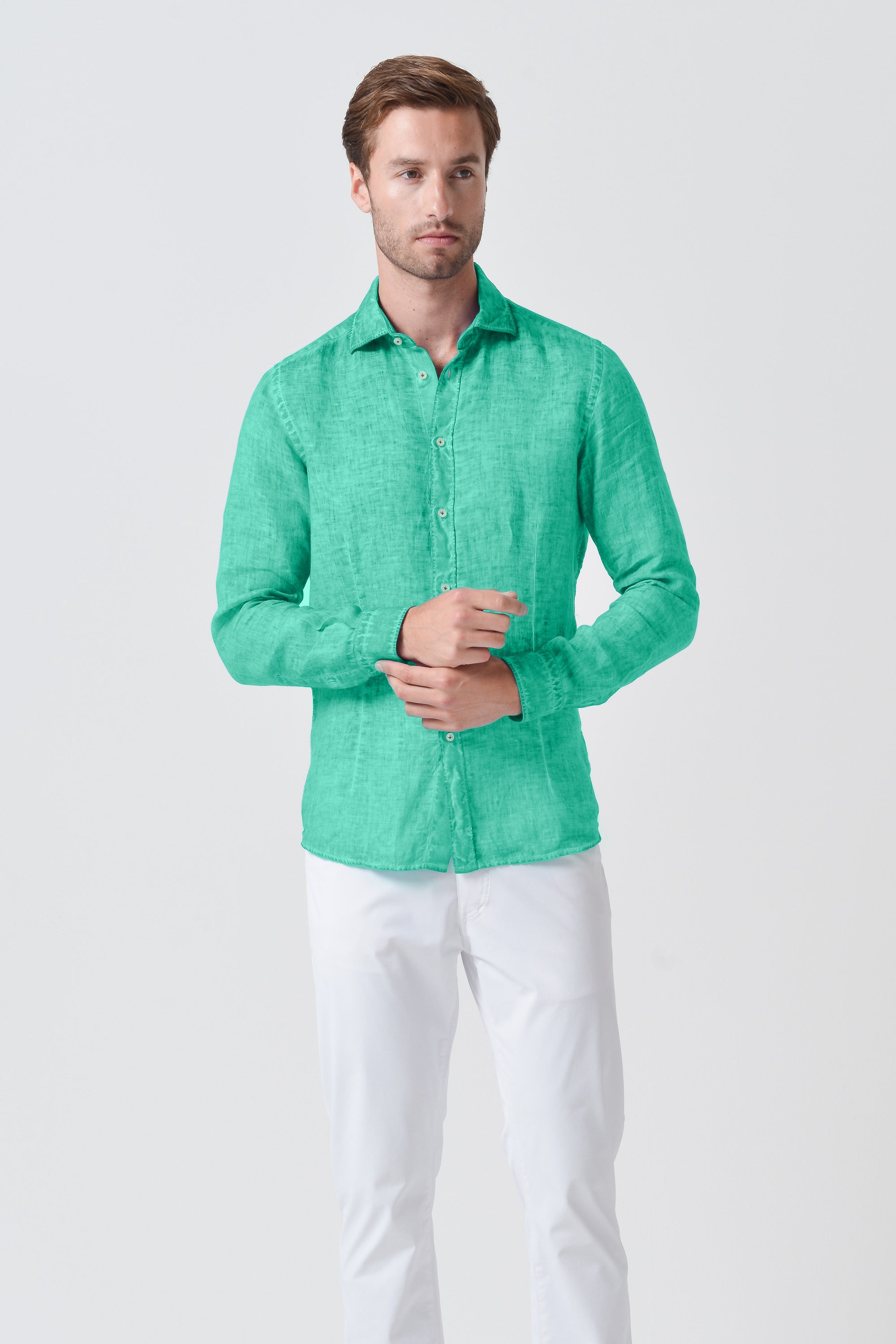 Camicia Slim Lino - Jungle