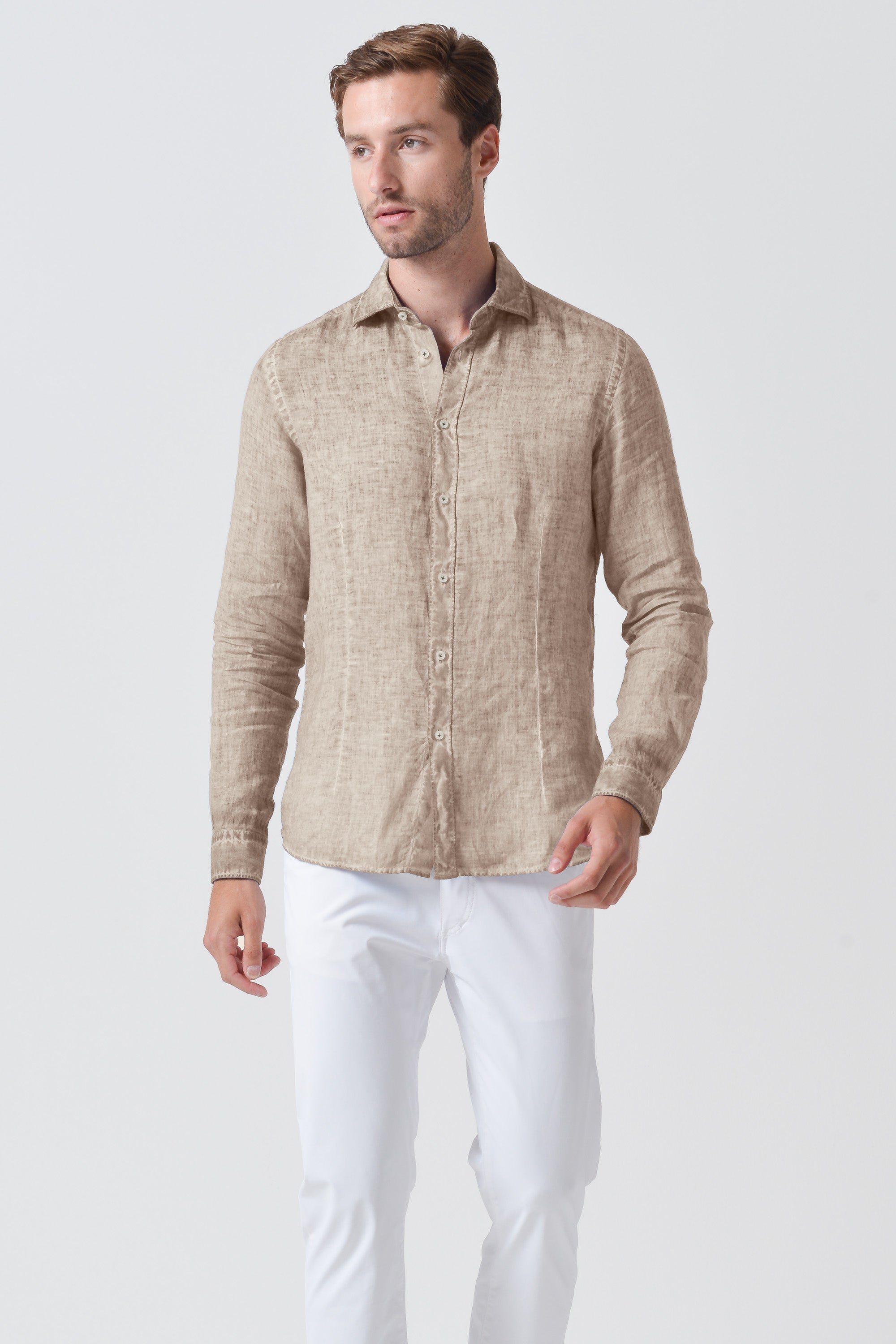 Slim Fit Linen Shirt - Harbor