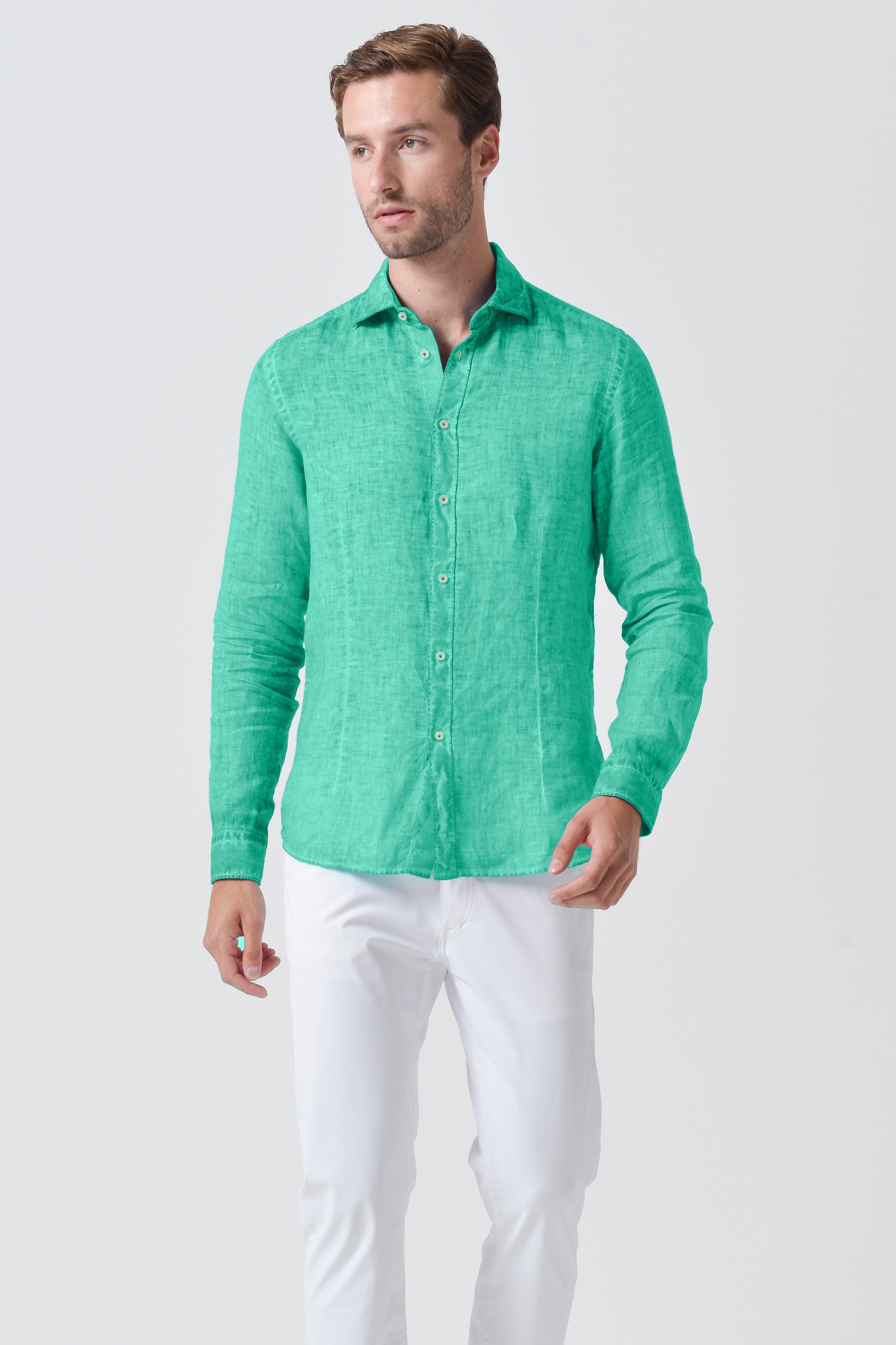 Camicia Slim Lino - Jungle