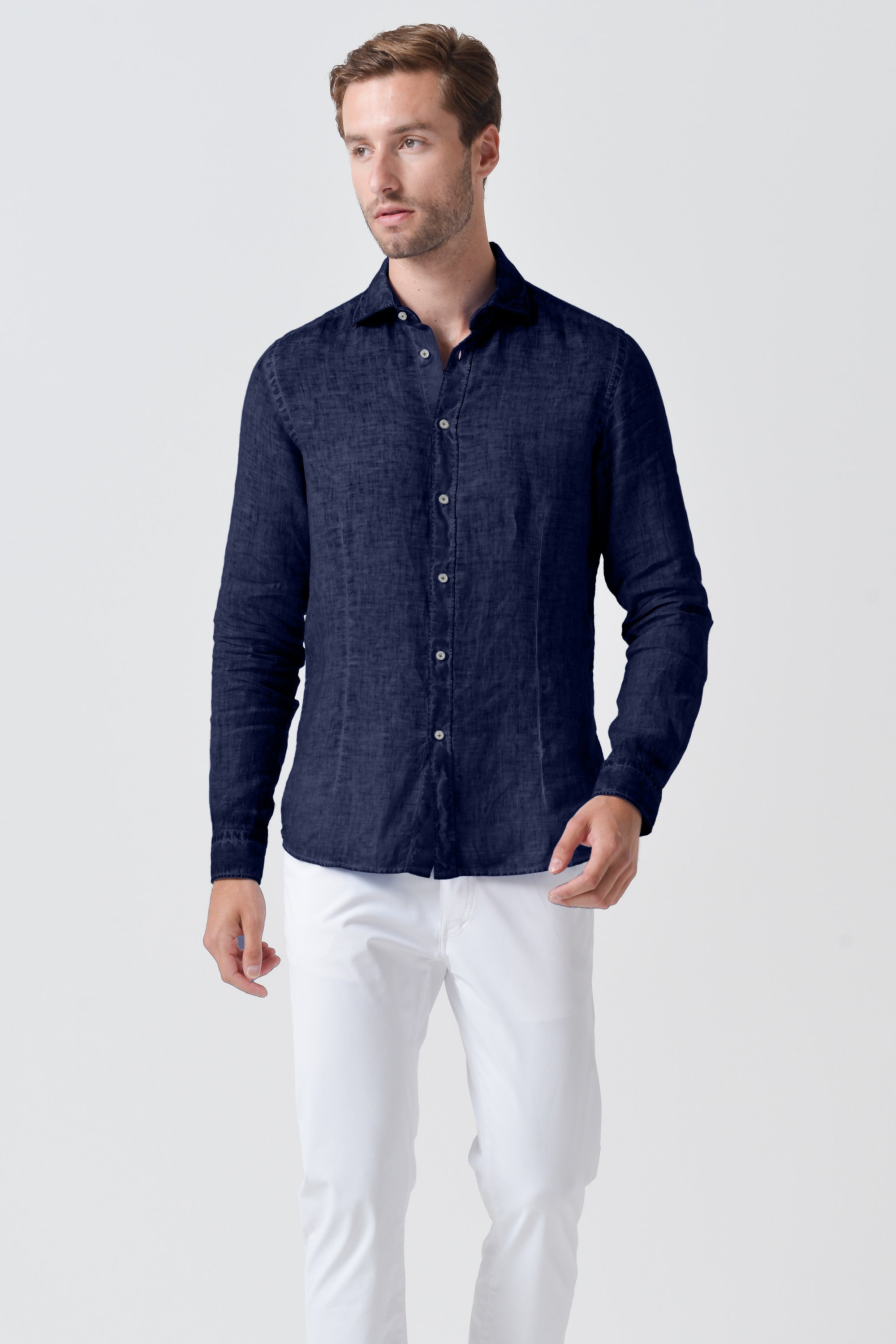 Camicia French Lino - Navy