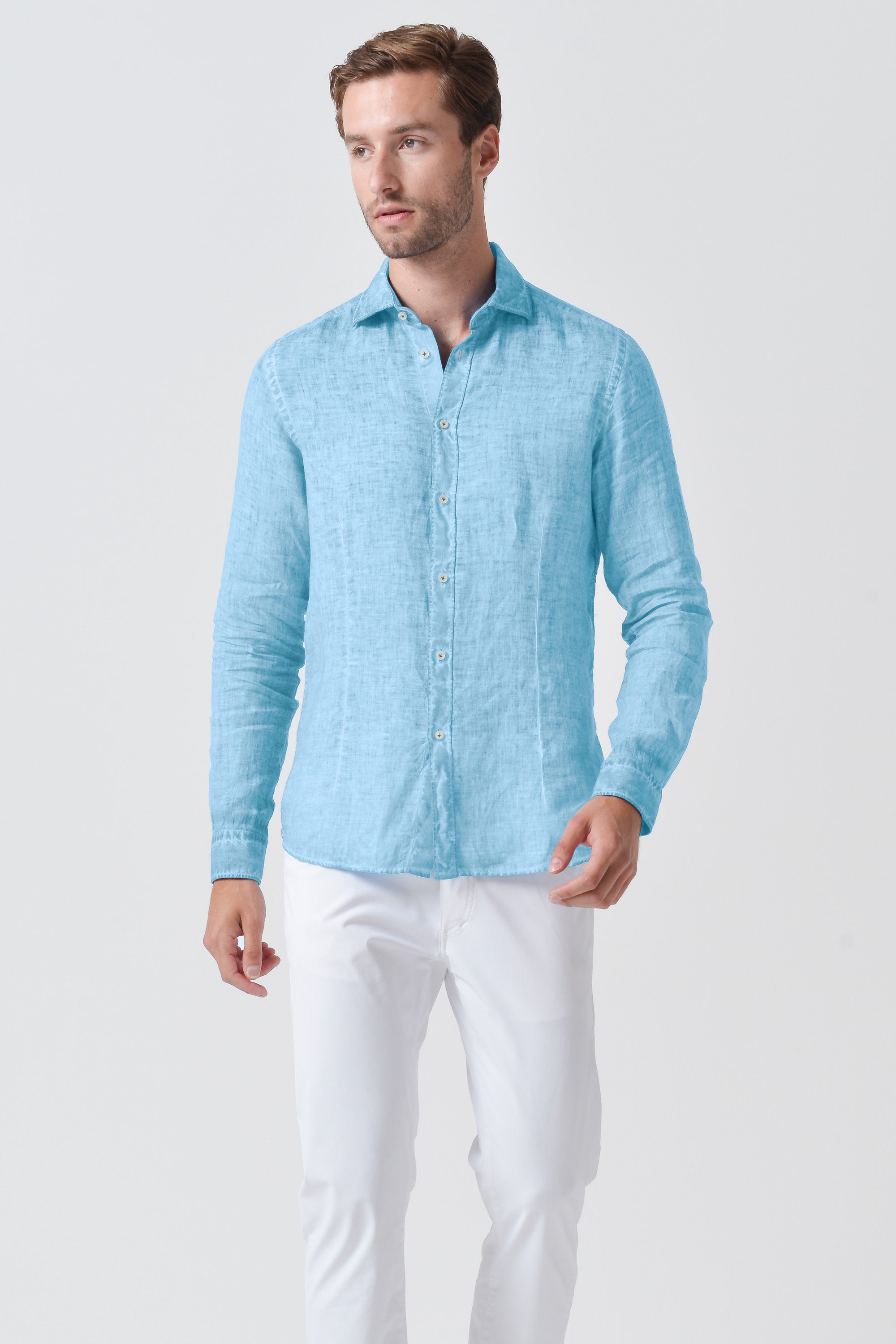 Camicia Slim Lino - Viking