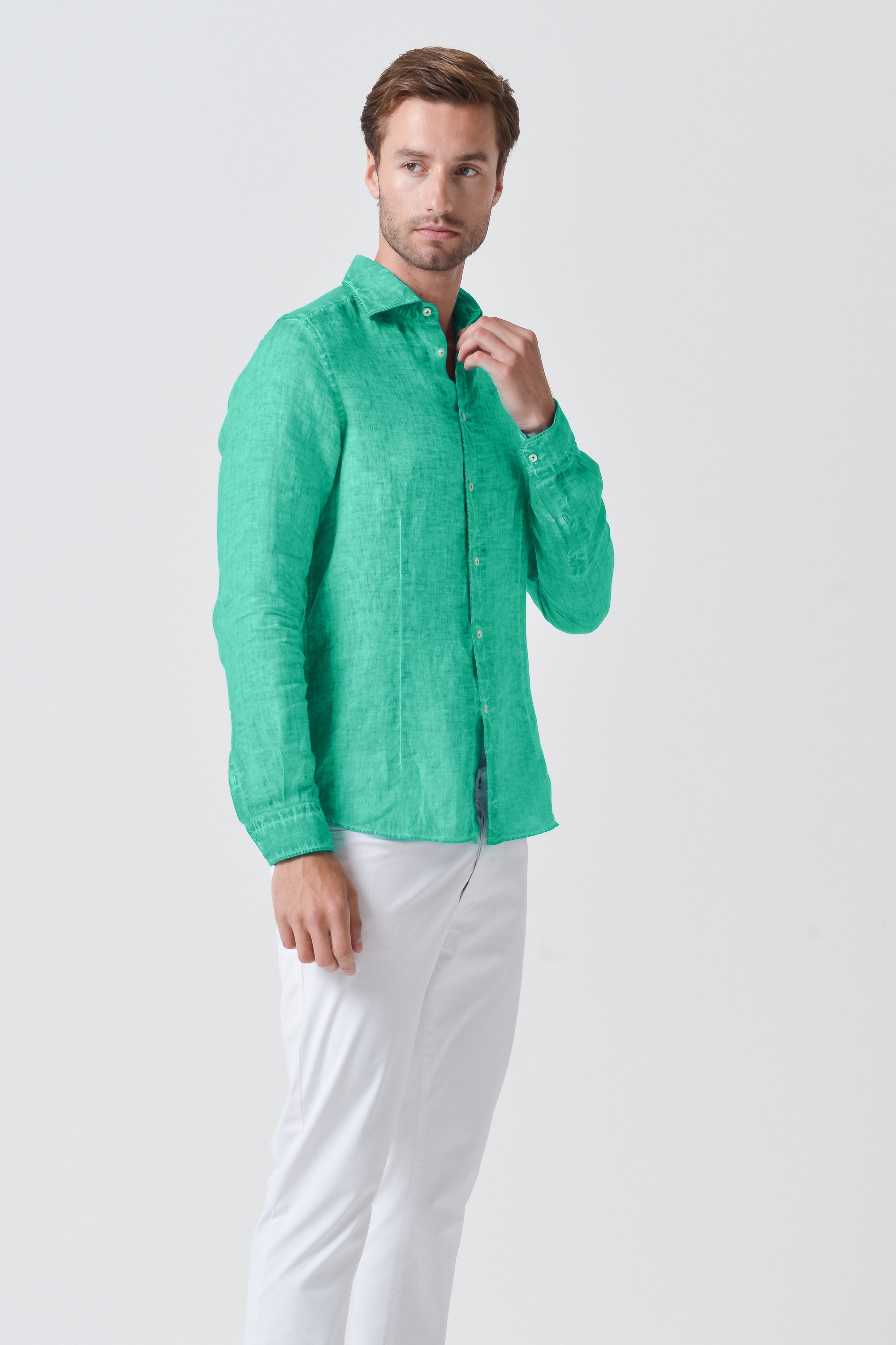 Camicia Slim Lino - Jungle