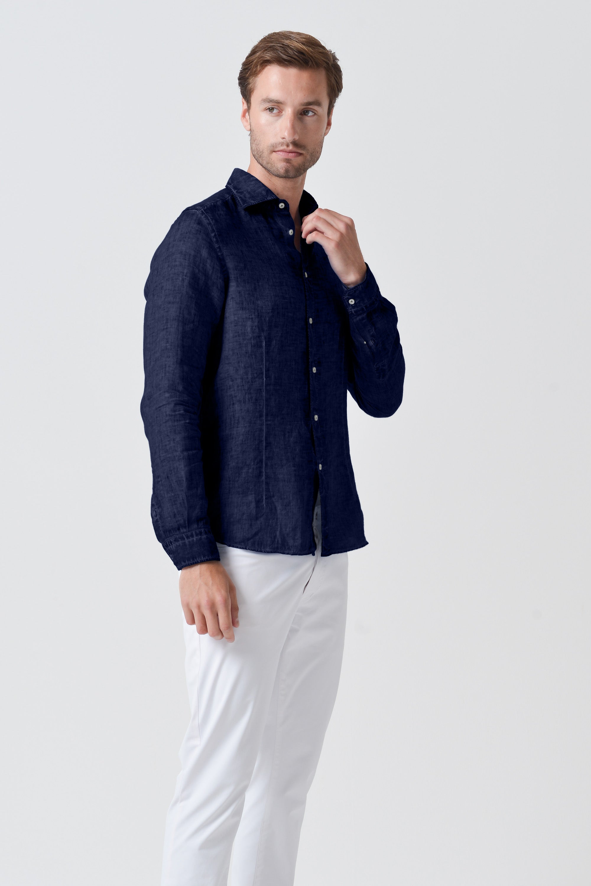 Camicia French Lino - Navy