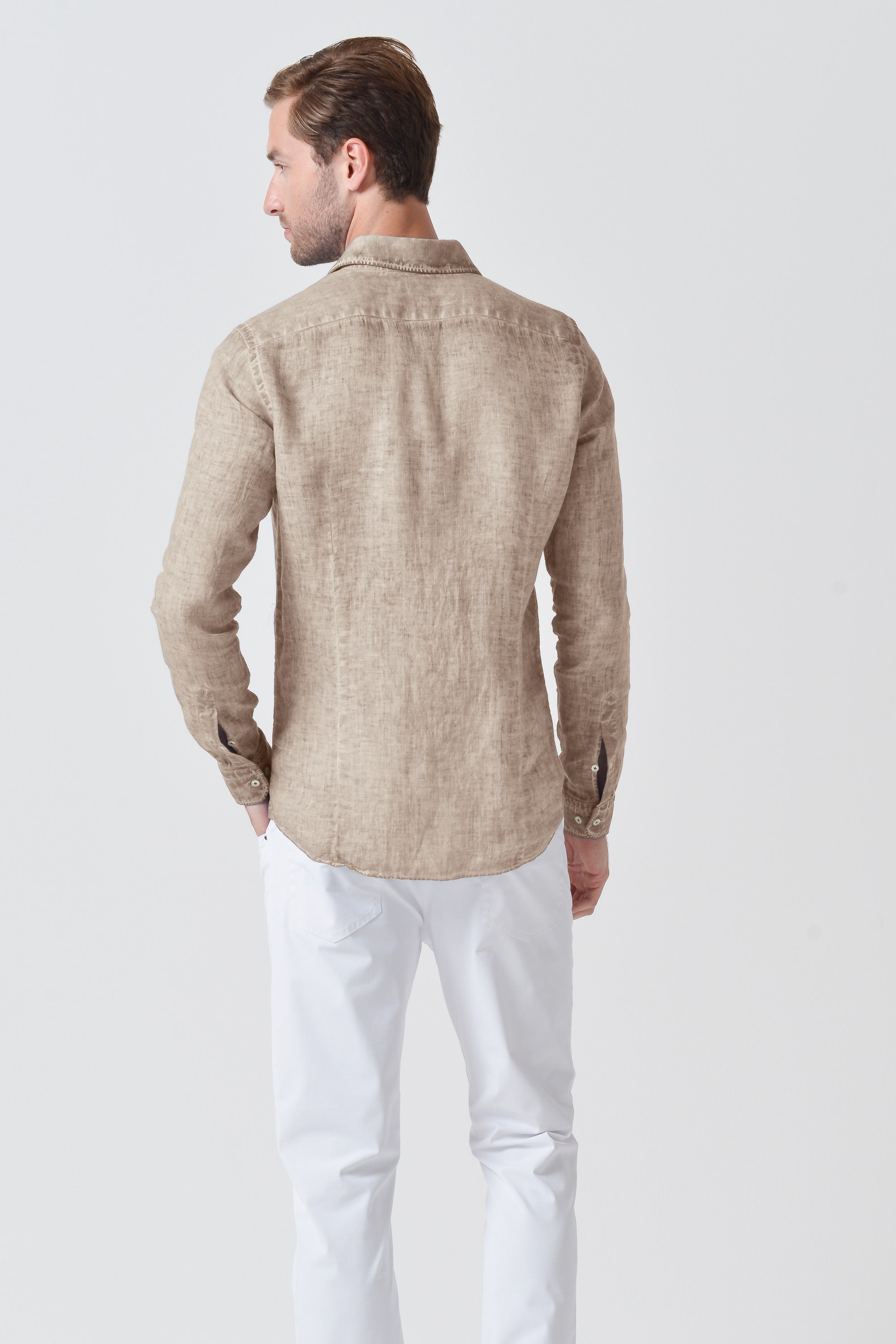 Slim Fit Linen Shirt - Harbor