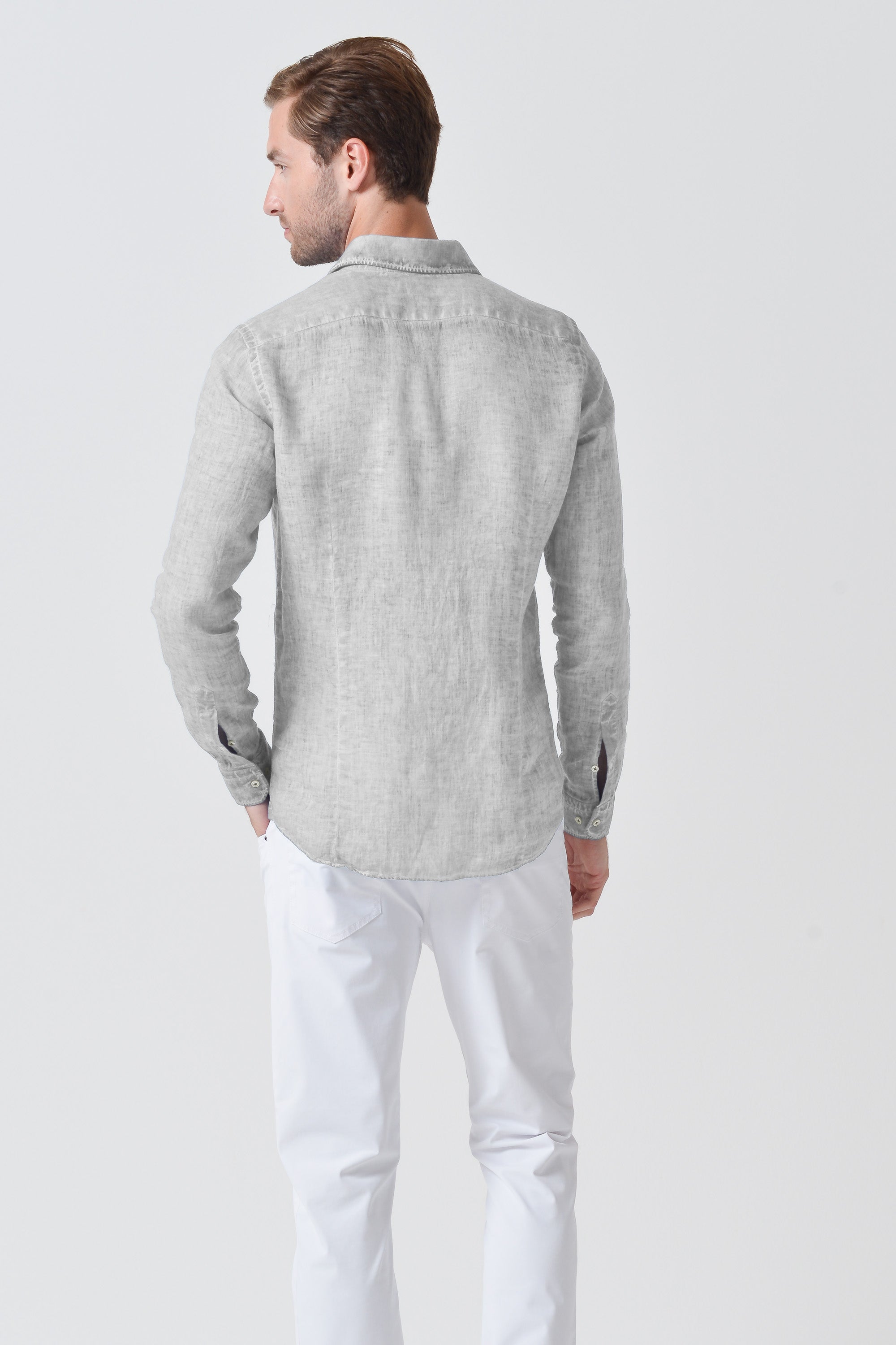 Camicia French Lino - Marmo