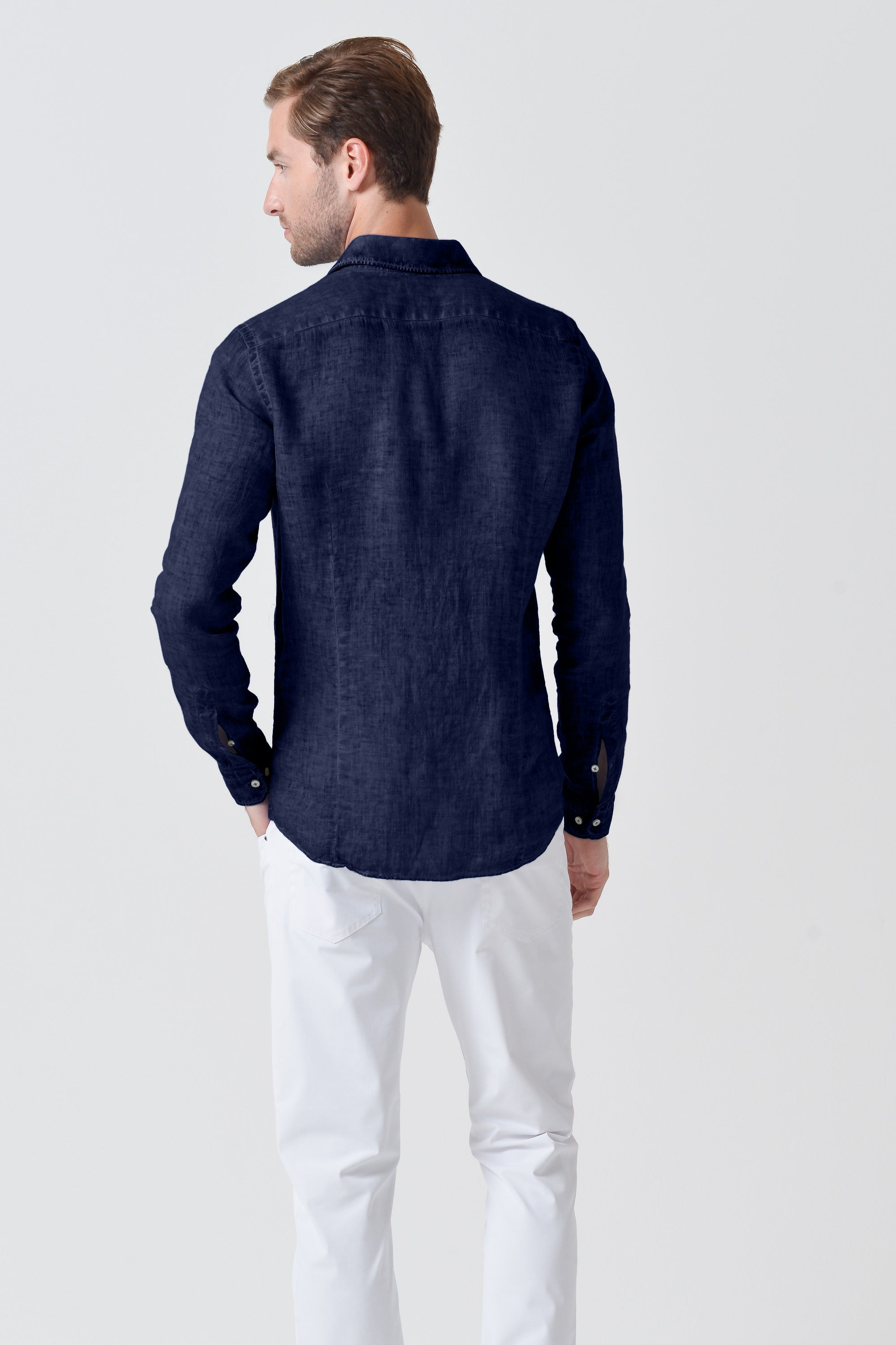 Camicia French Lino - Navy