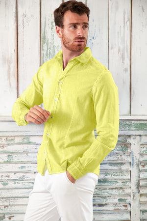 Slim Fit Voile Shirt - Lime