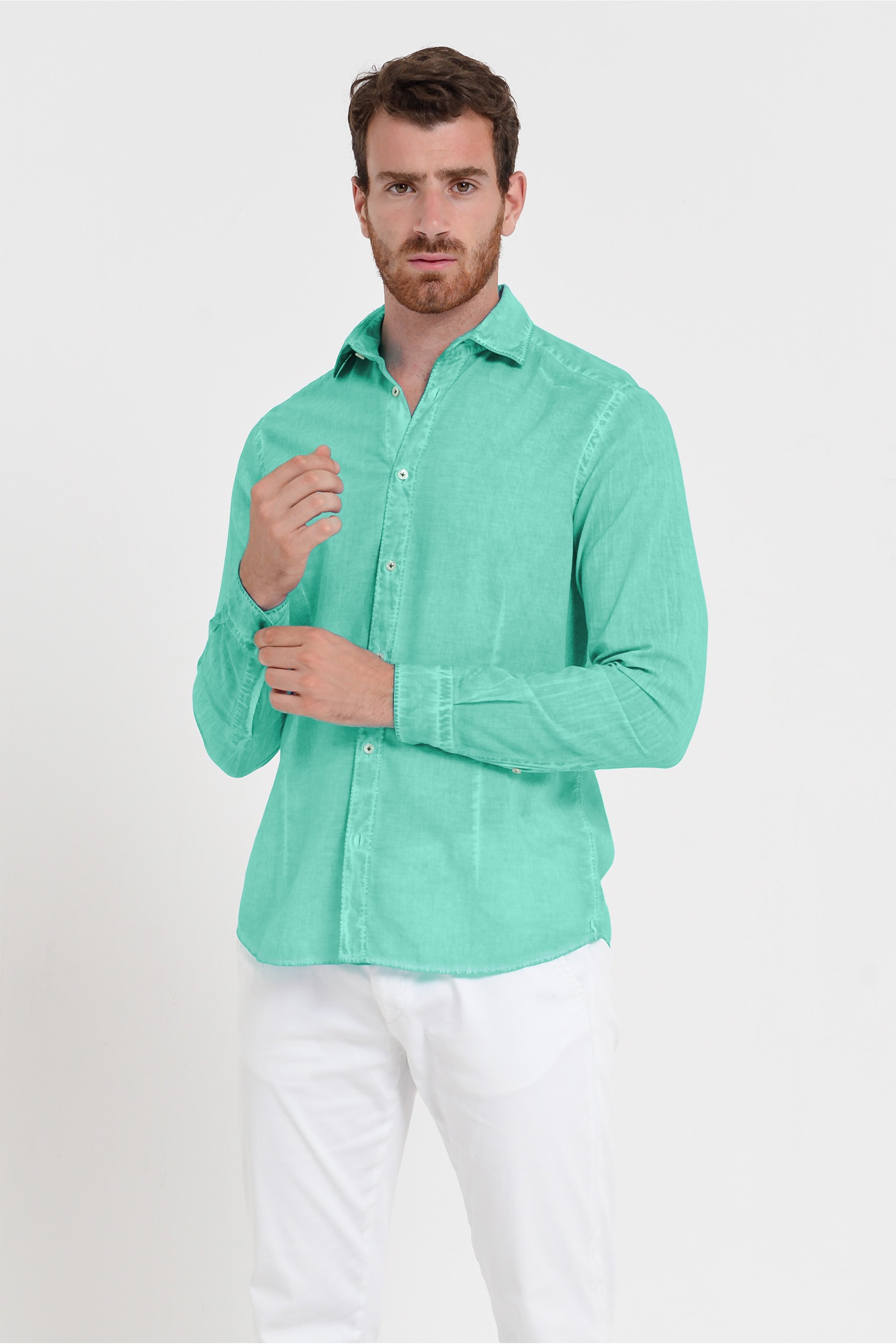 Slim Fit Voile Shirt - Jungle