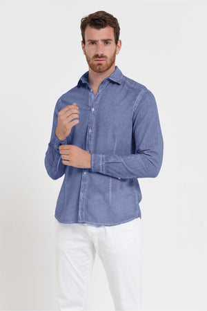 Camicia in voile slim fit - Whale