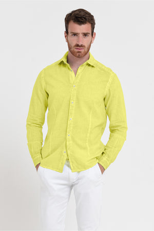Slim Fit Voile Shirt - Lime