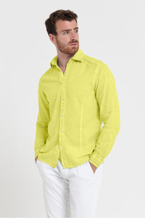 Camicia in Voile Slim Fit - Lime