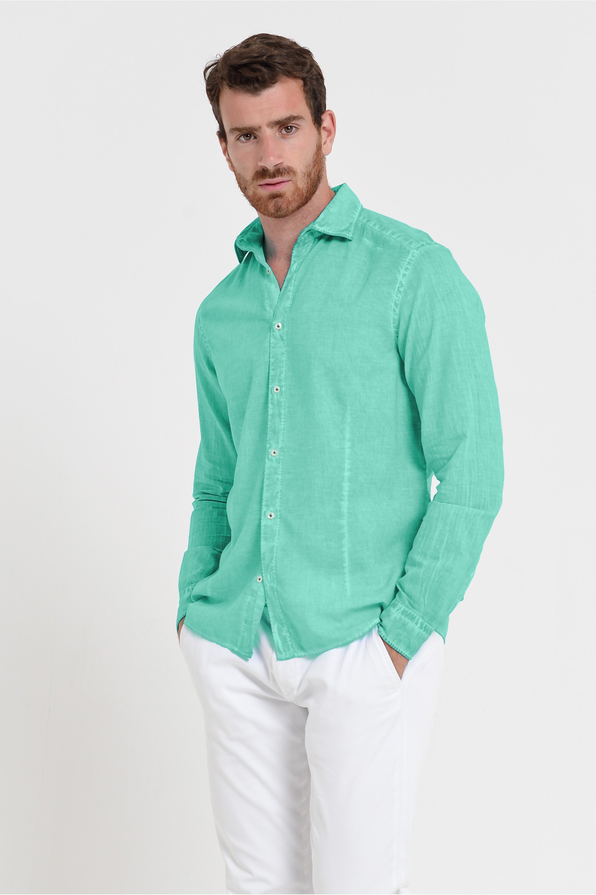 Slim Fit Voile Shirt - Jungle