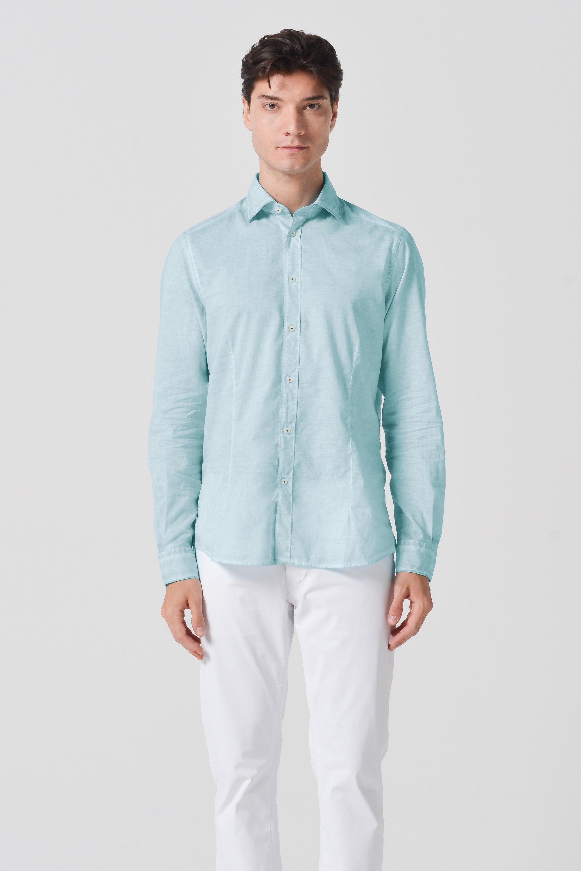 Slim Fit Voile Shirt - Barbados