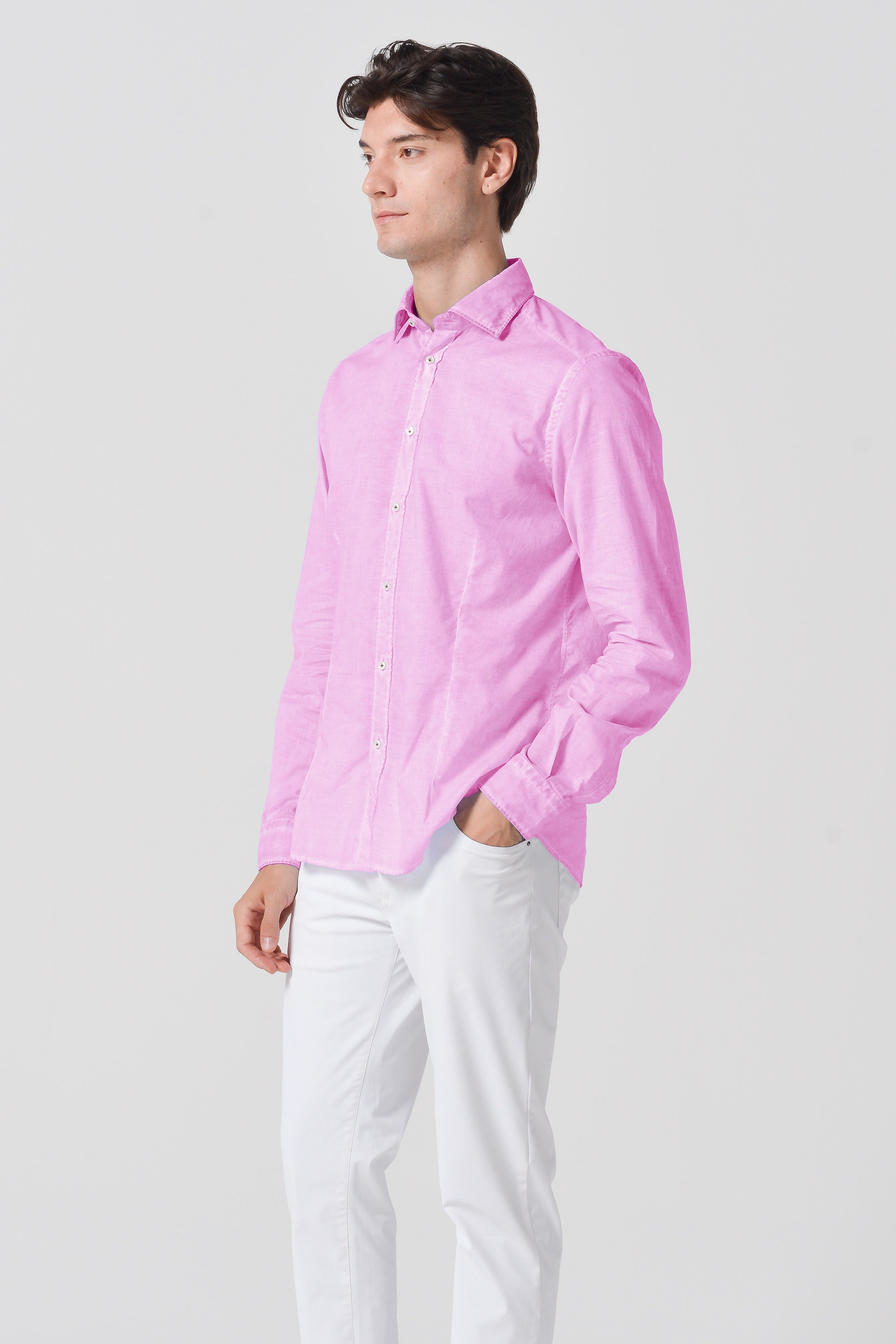 Camicia Slim Cotone Voile - Candy