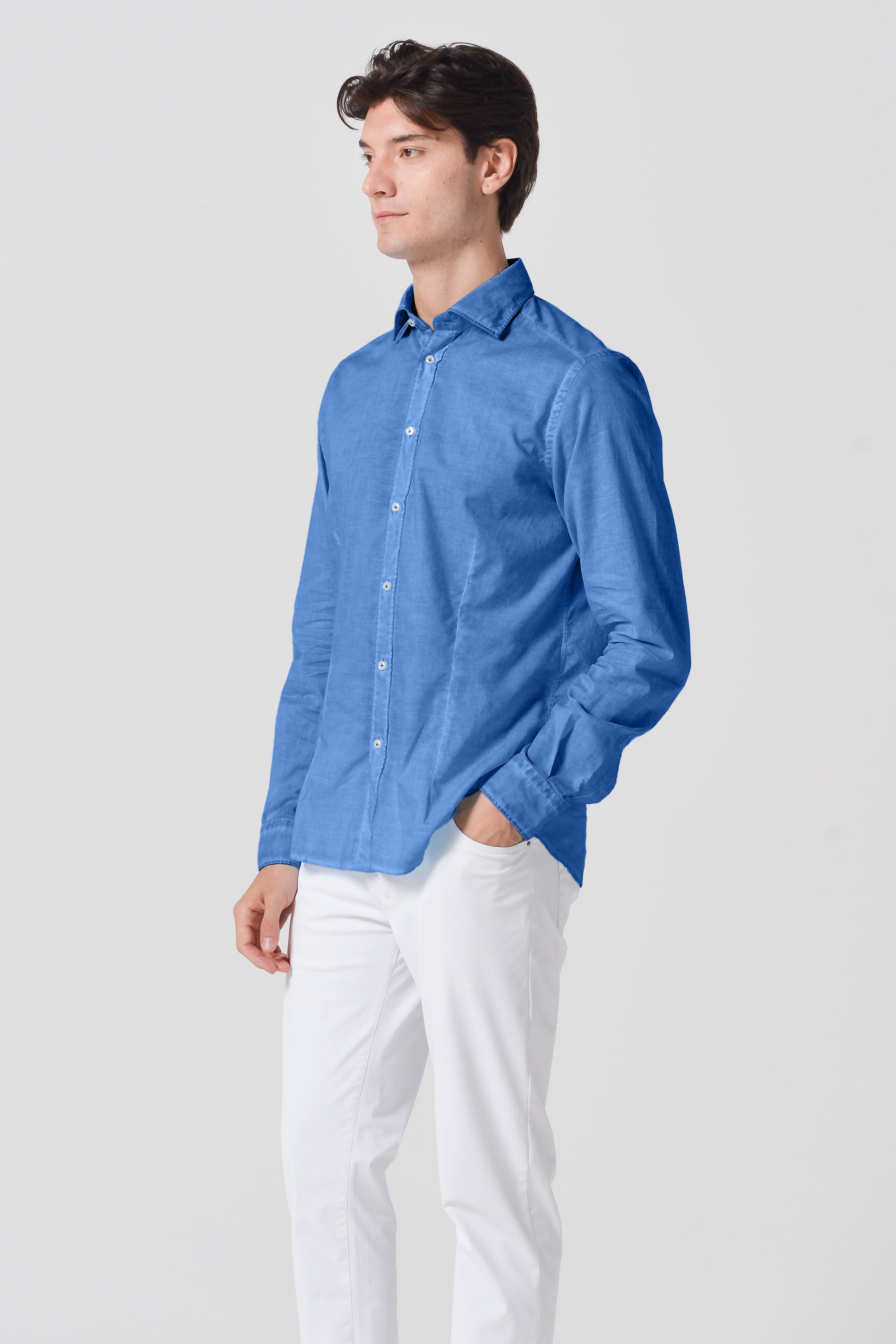 Slim Fit Voile Shirt - Oceano