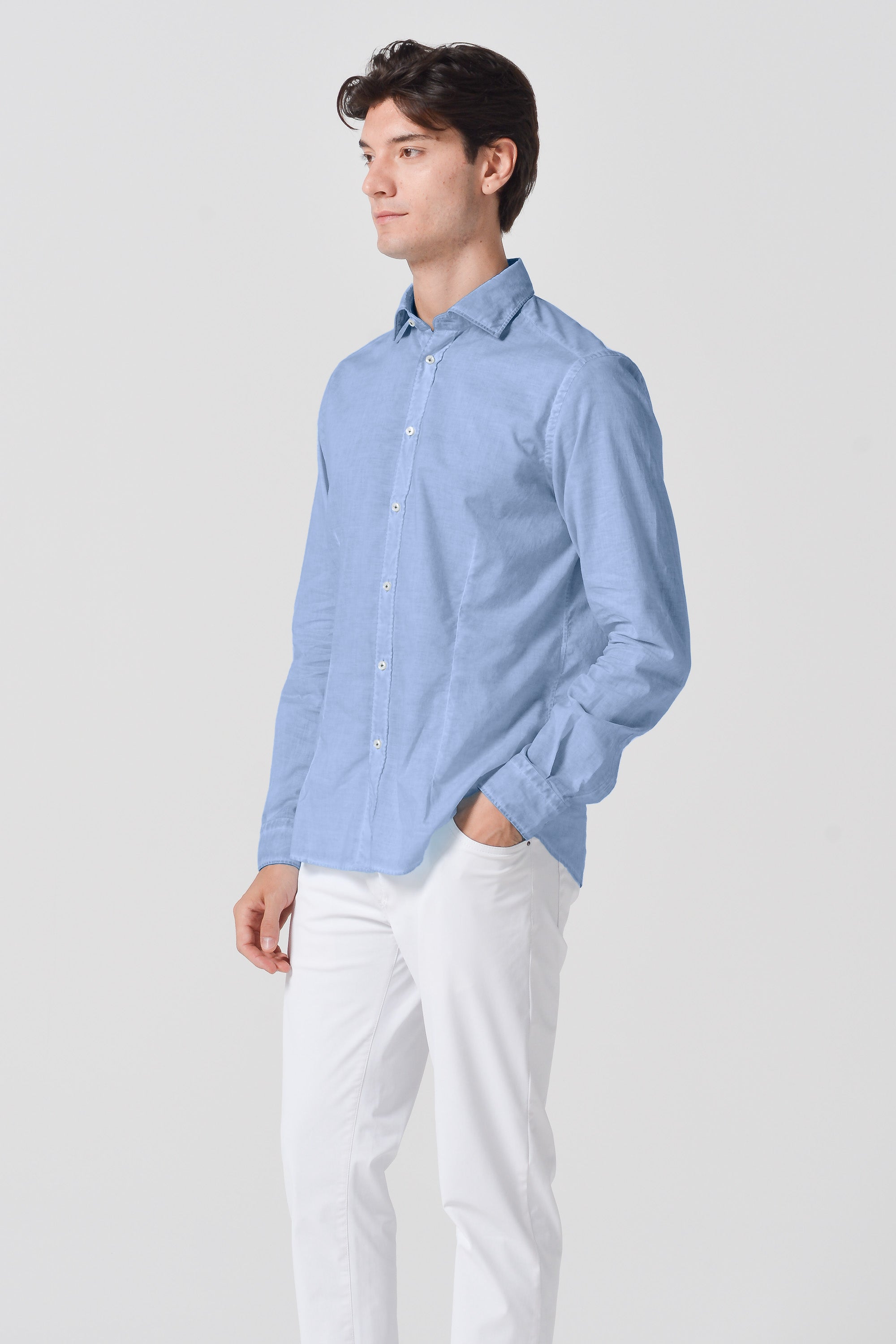 Slim Fit Voile Shirt - Polar