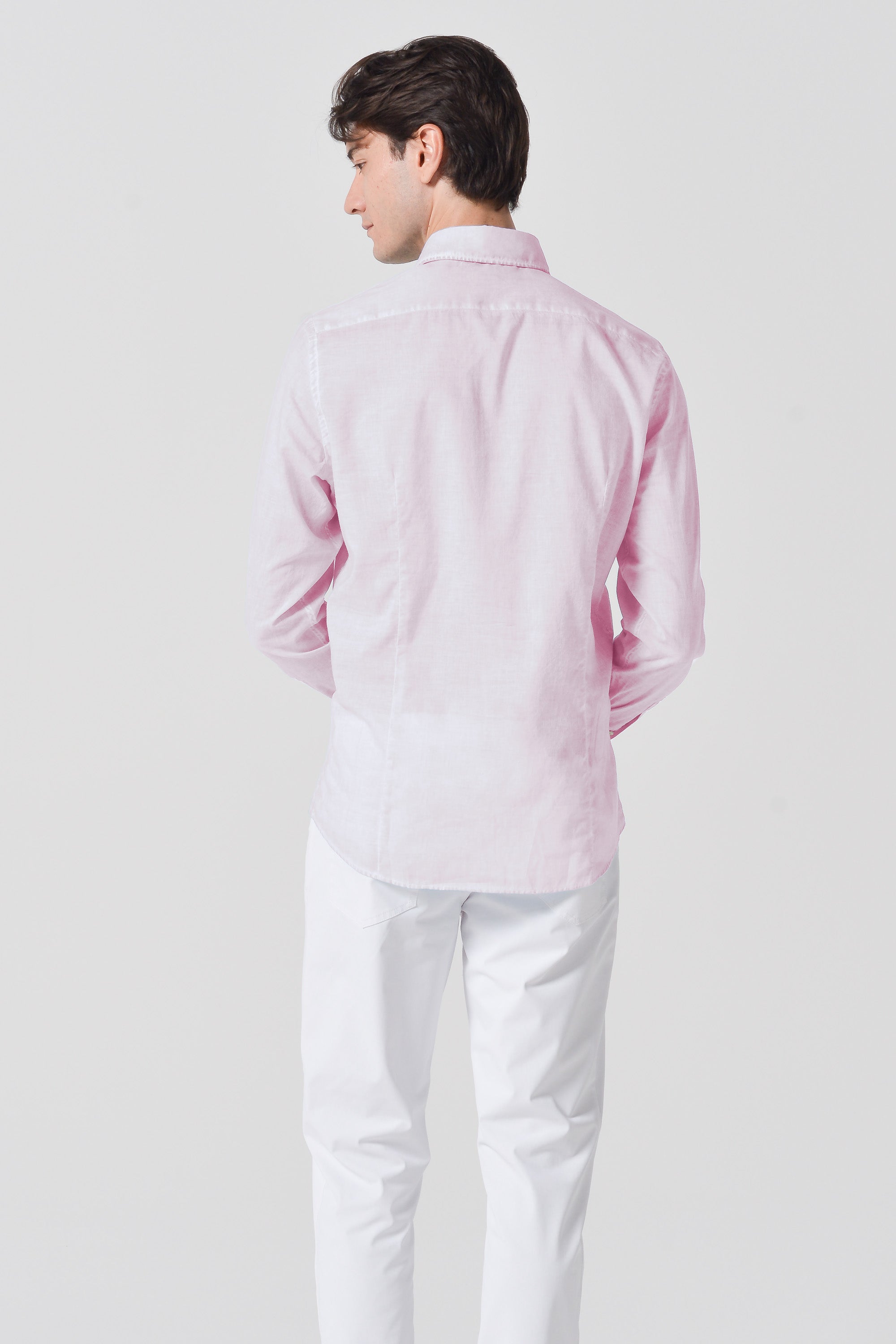 Slim Fit Voile Shirt - Rose