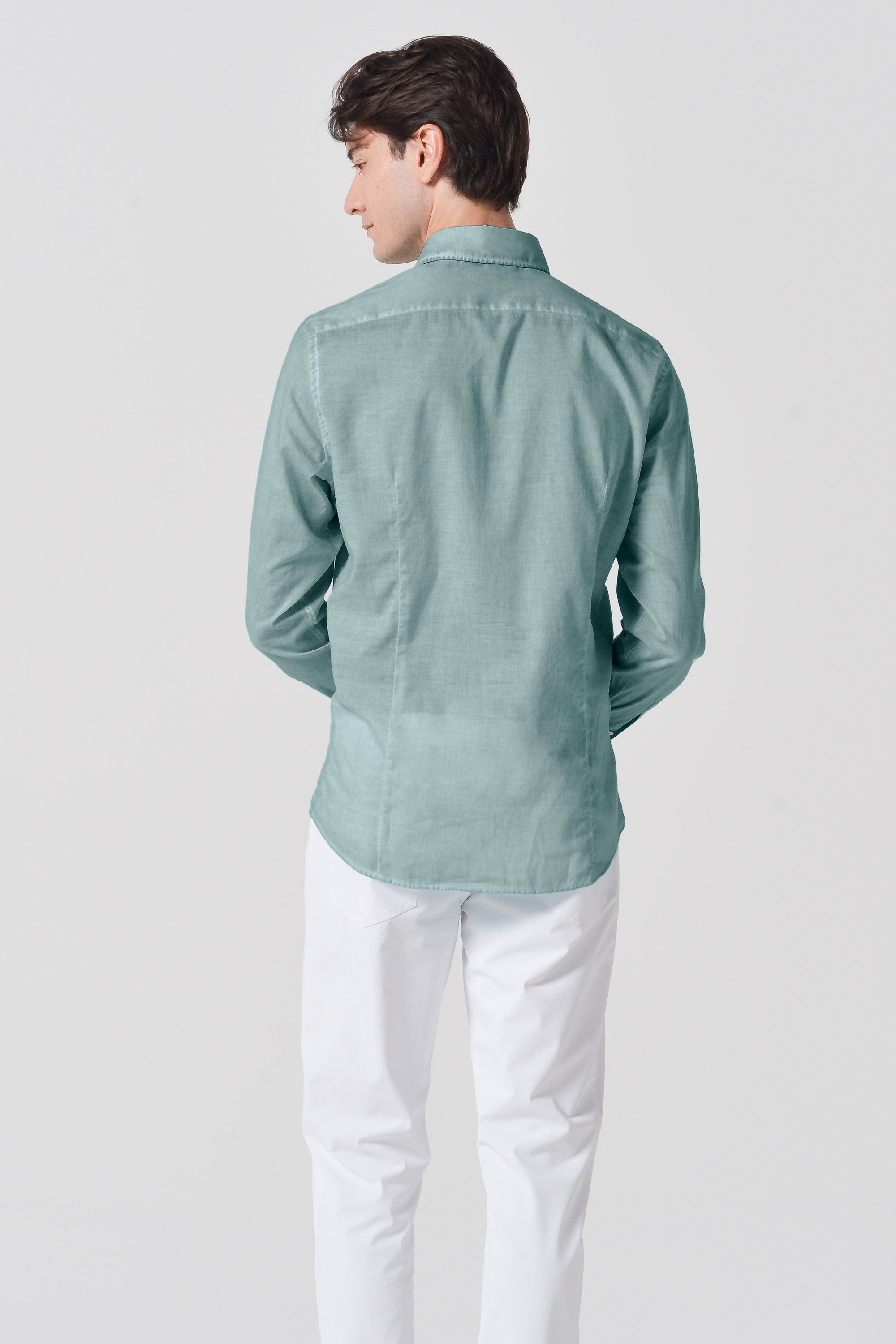 Slim Fit Voile Shirt - Shark