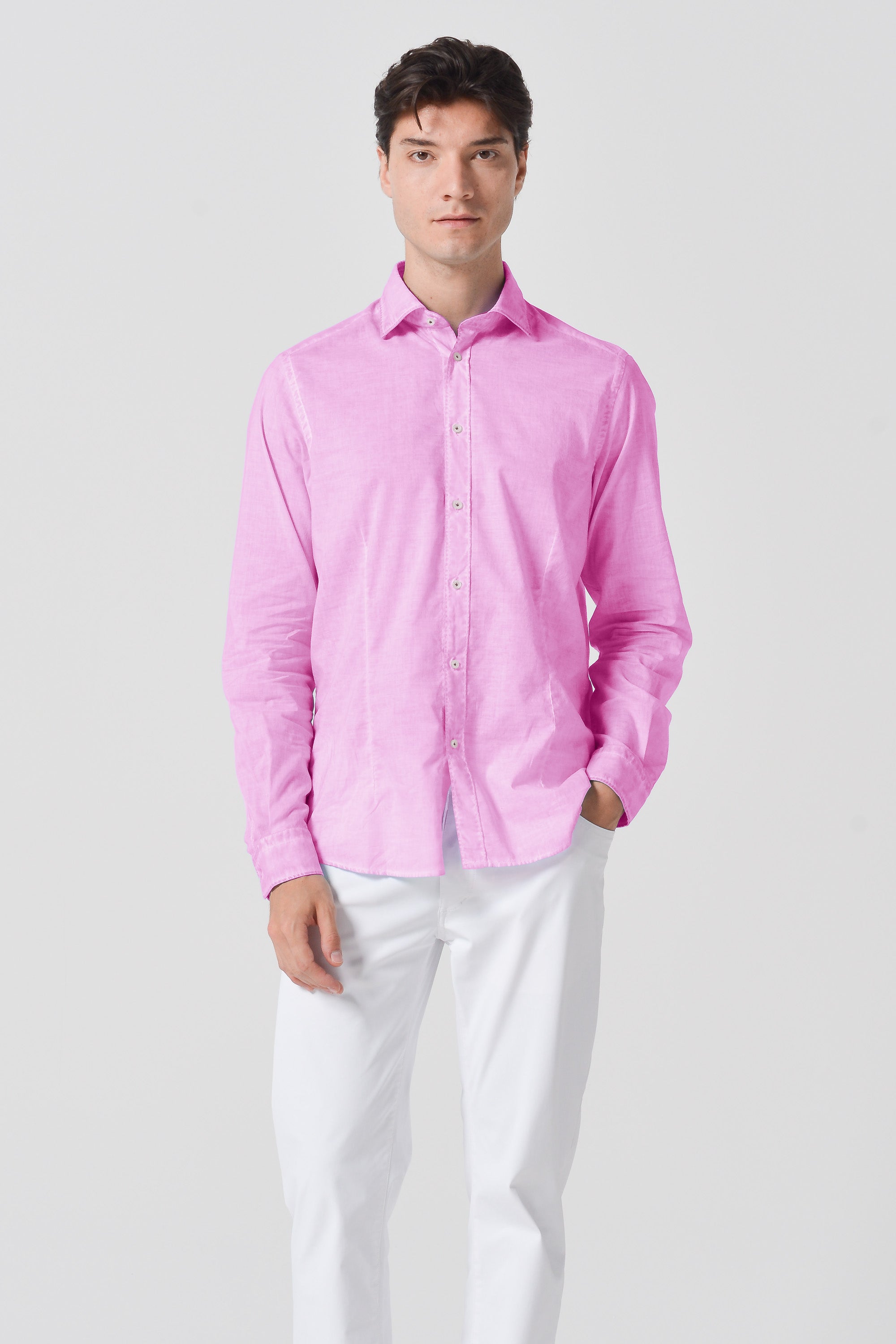 Slim Fit Voile Shirt - Candy