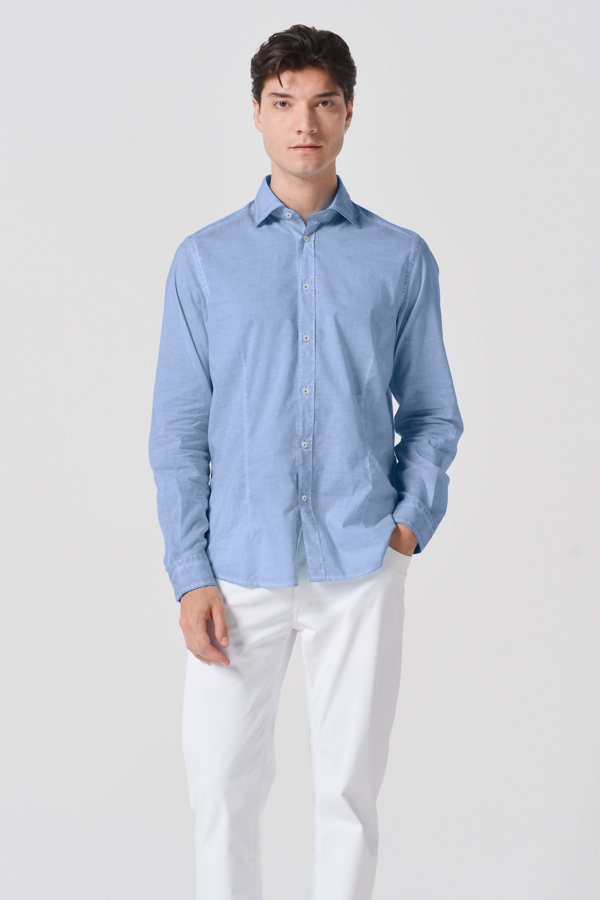 Slim Fit Voile Shirt - Polar