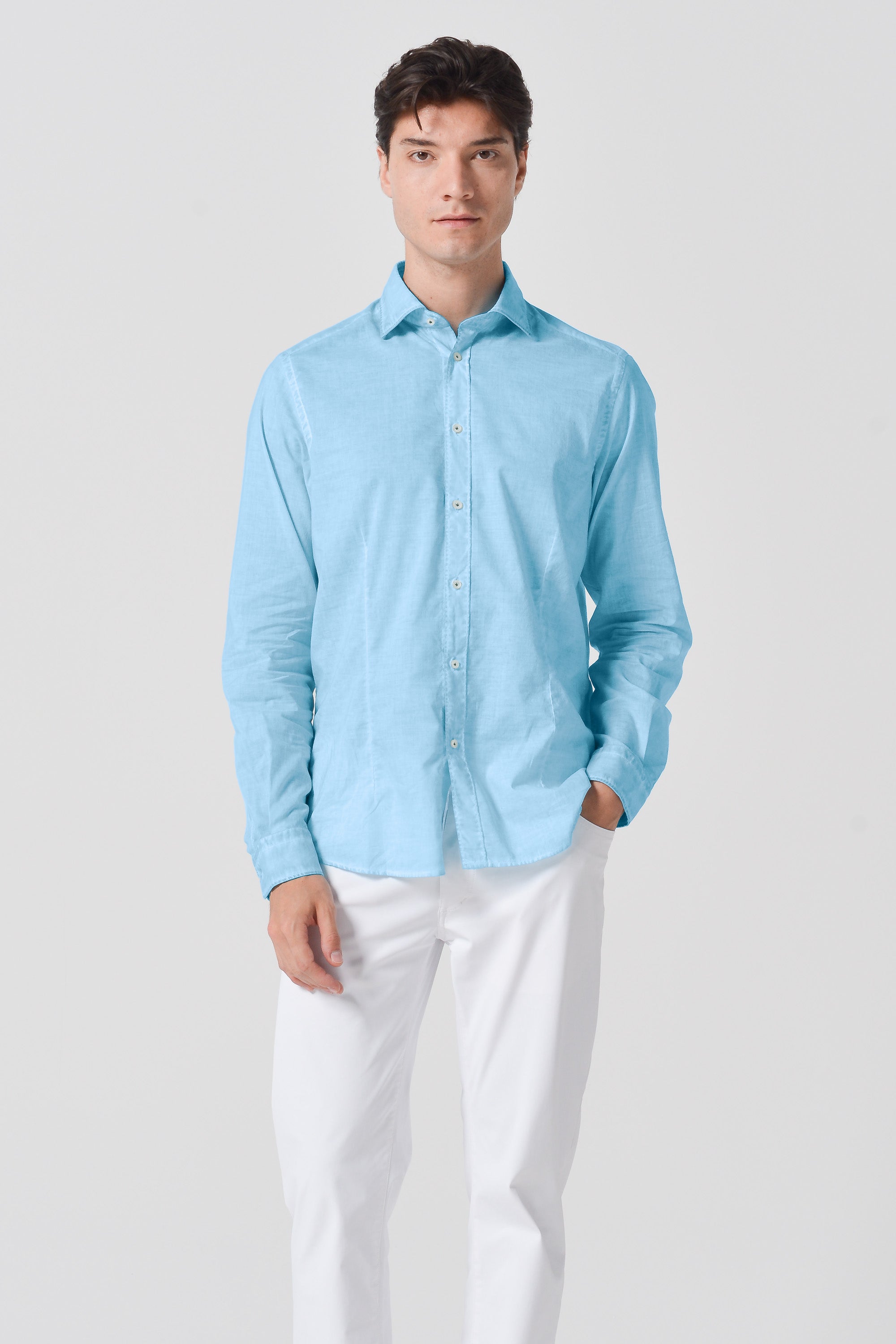 Slim Fit Voile Shirt - Viking