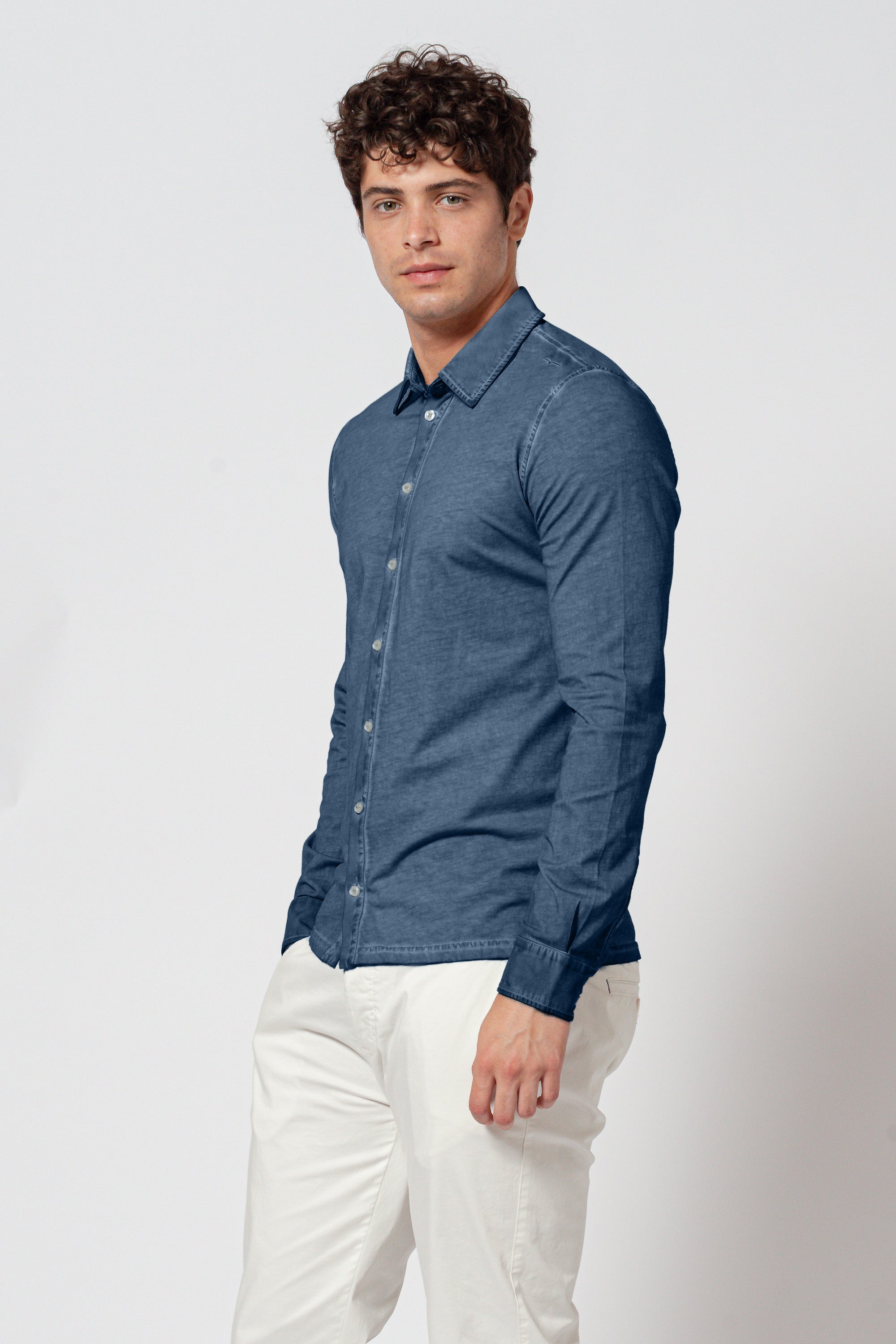 Cotton Jersey Shirt - Jeans