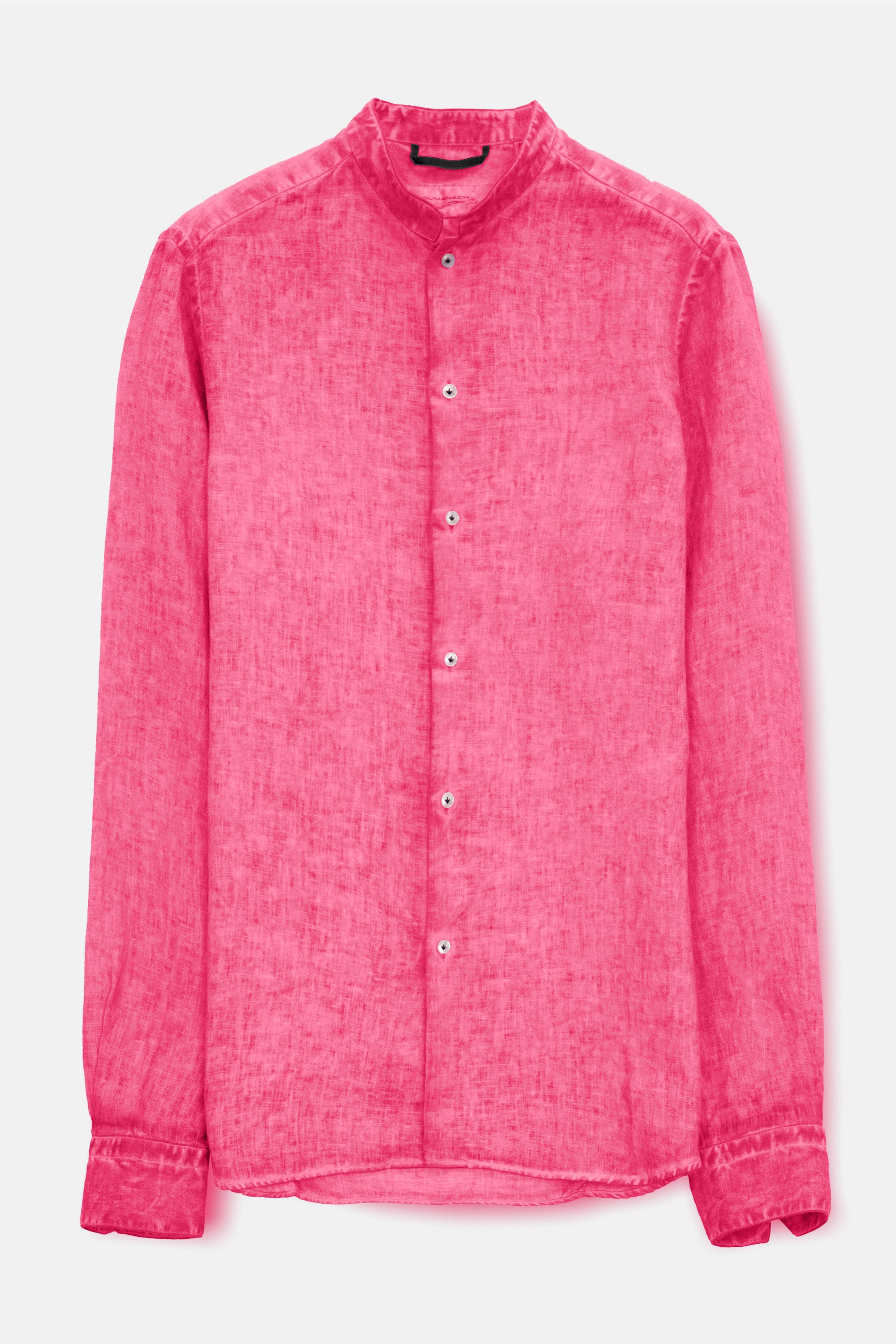 Banded Collar Linen Shirt - Fragola