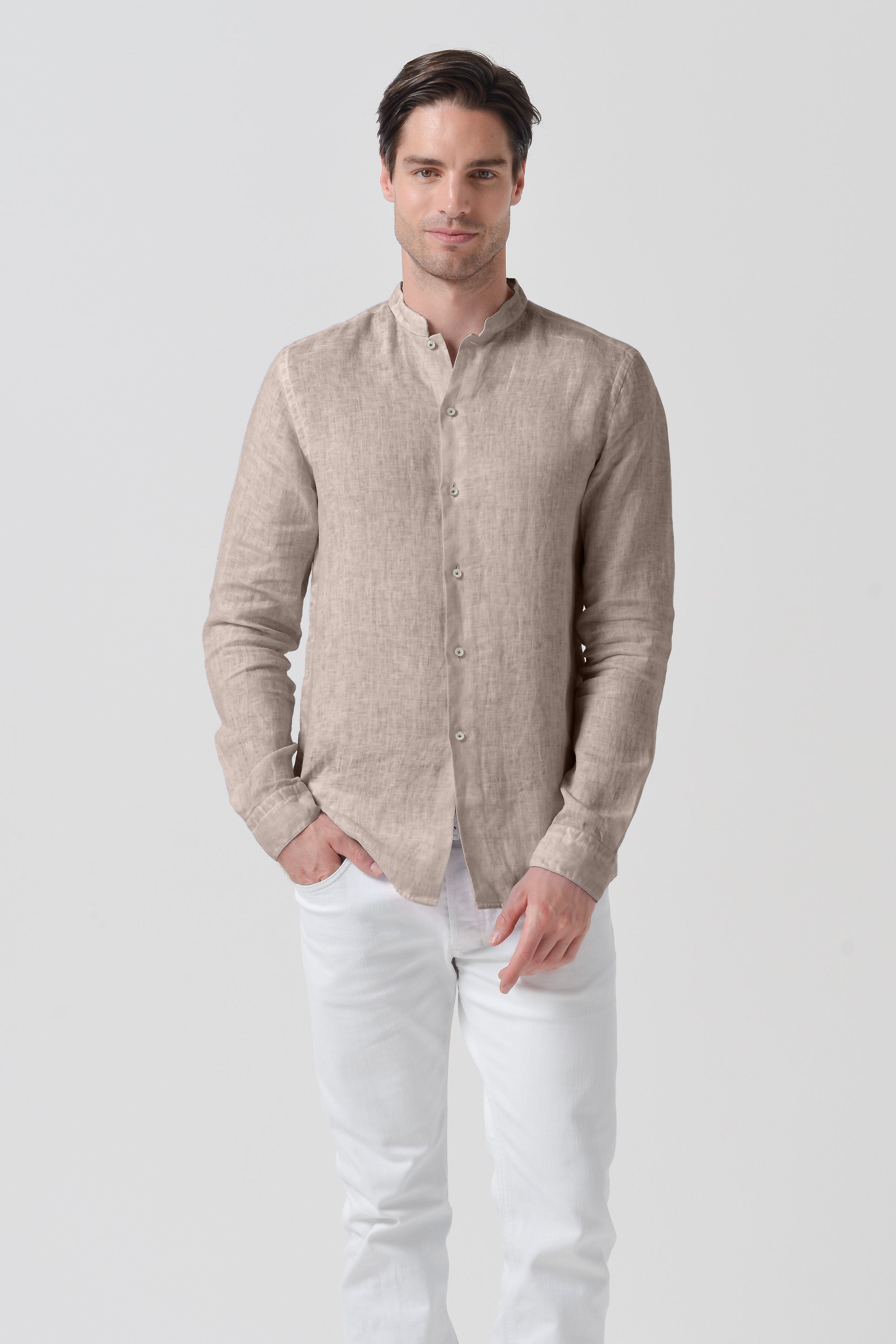 RUMCHE Knit Bonding Stand Collar Shirt レディース