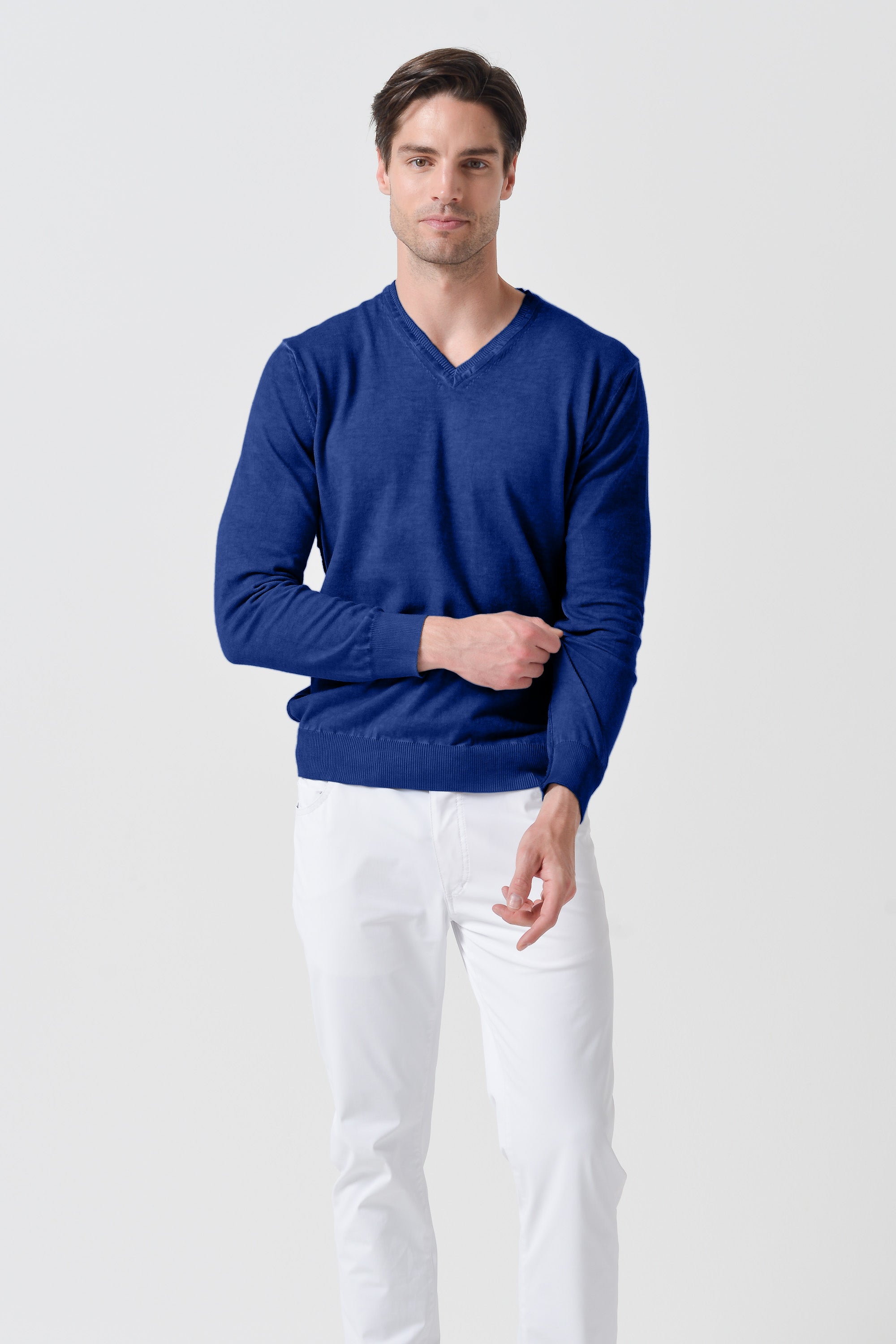 V-Neck Knit - Royal